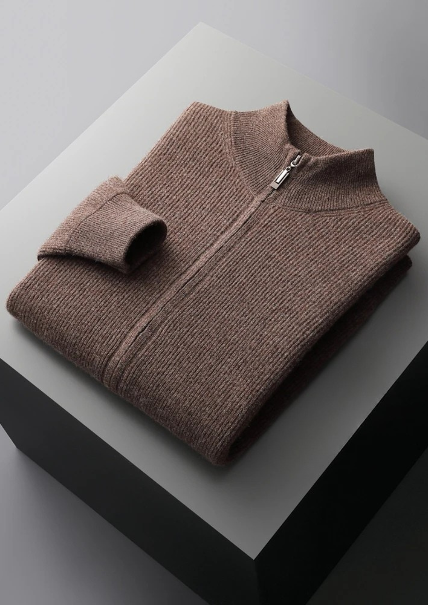 SIGNATURE MERIFIELD™ RIBBED ZIP CARDIGAN
