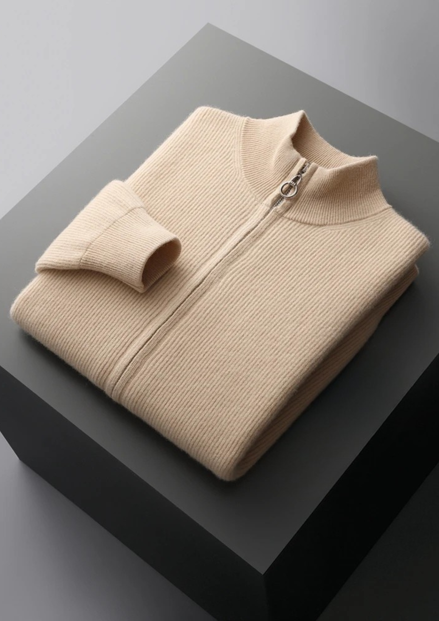 SIGNATURE MERIFIELD™ RIBBED ZIP CARDIGAN