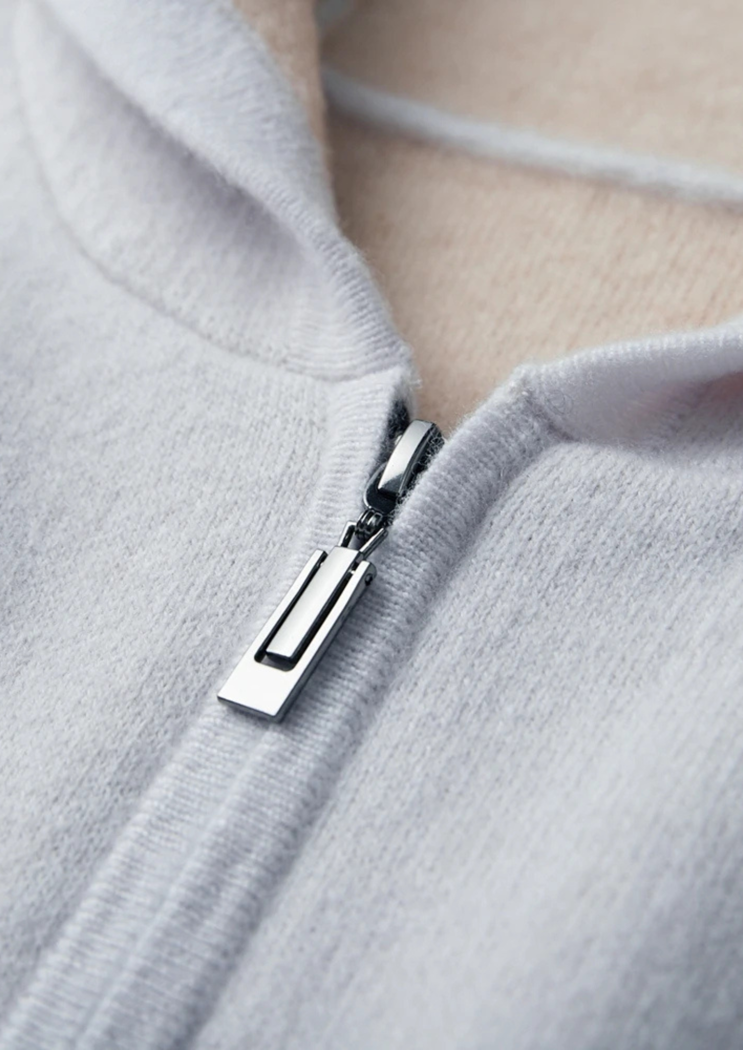 MAISON CASHCRAFT™ TWO -TONE ZIPPER HOODIE