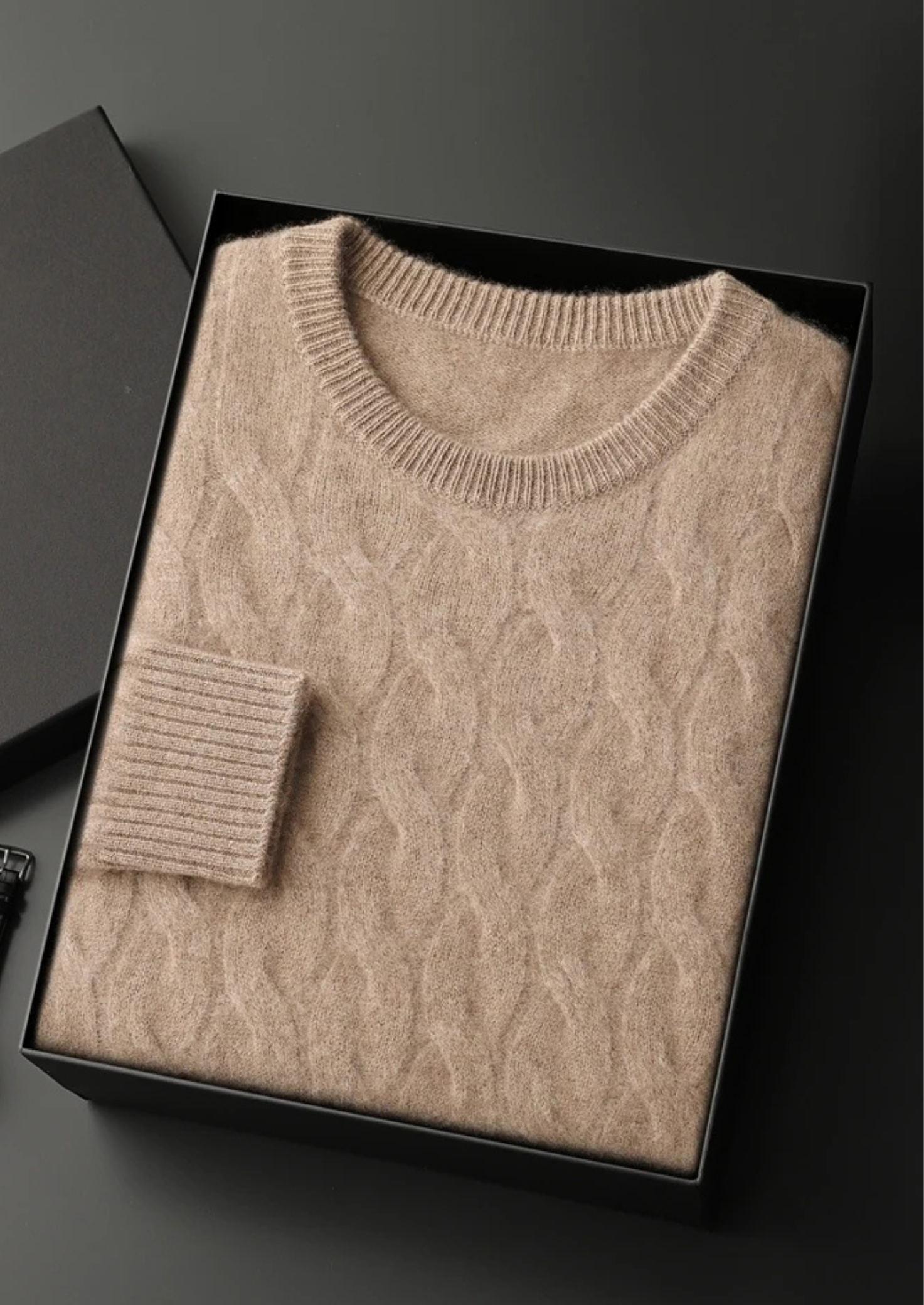 MAISON CASHCRAFT™ CABLE CREWNECK
