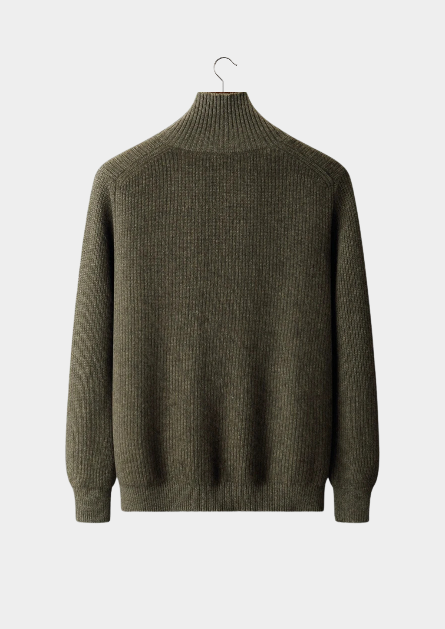 MAISON CASHCRAFT™ RIBBED HIGH COLLAR CARDIGAN