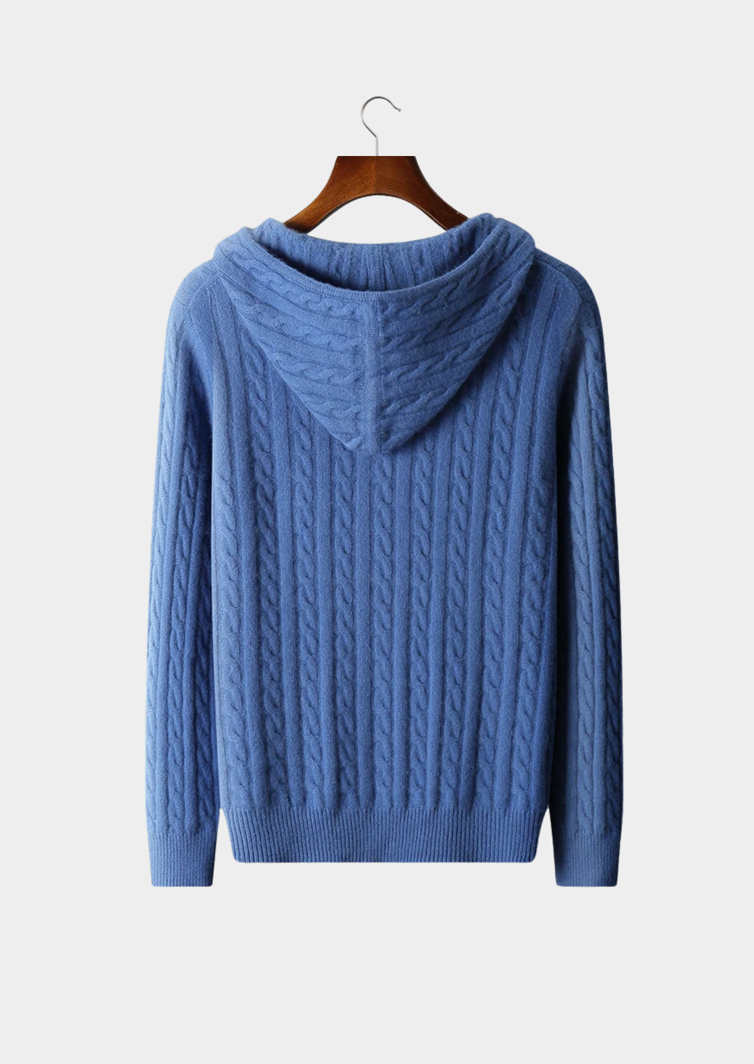 MAISON CASHCRAFT™ CABLE KNIT ZIPPER HOODIE