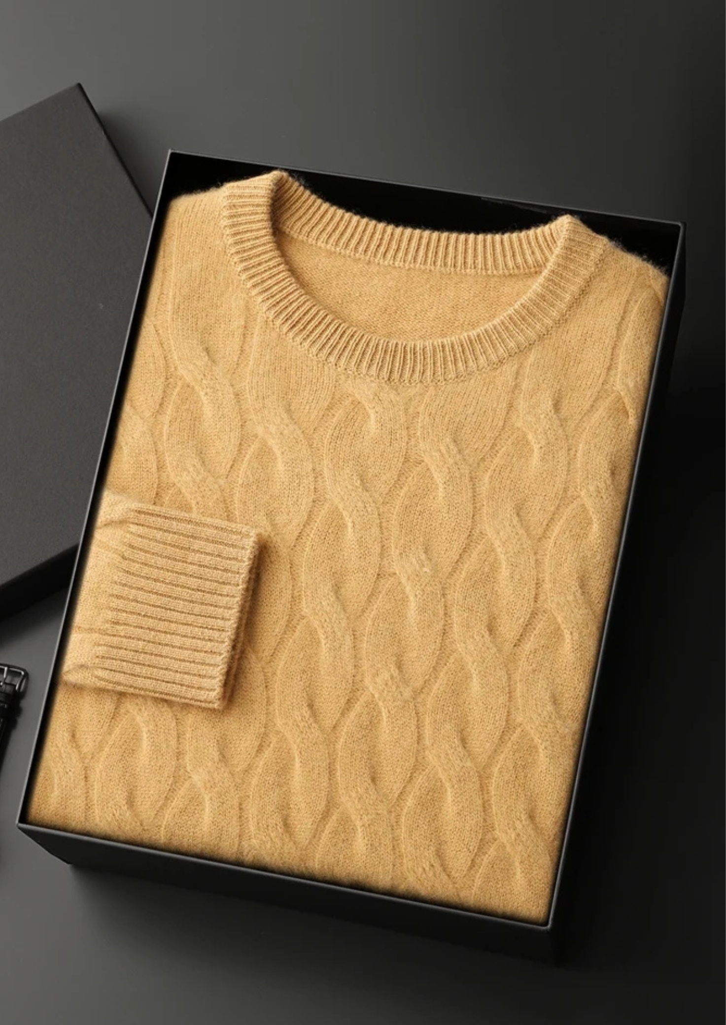 MAISON CASHCRAFT™ CABLE CREWNECK