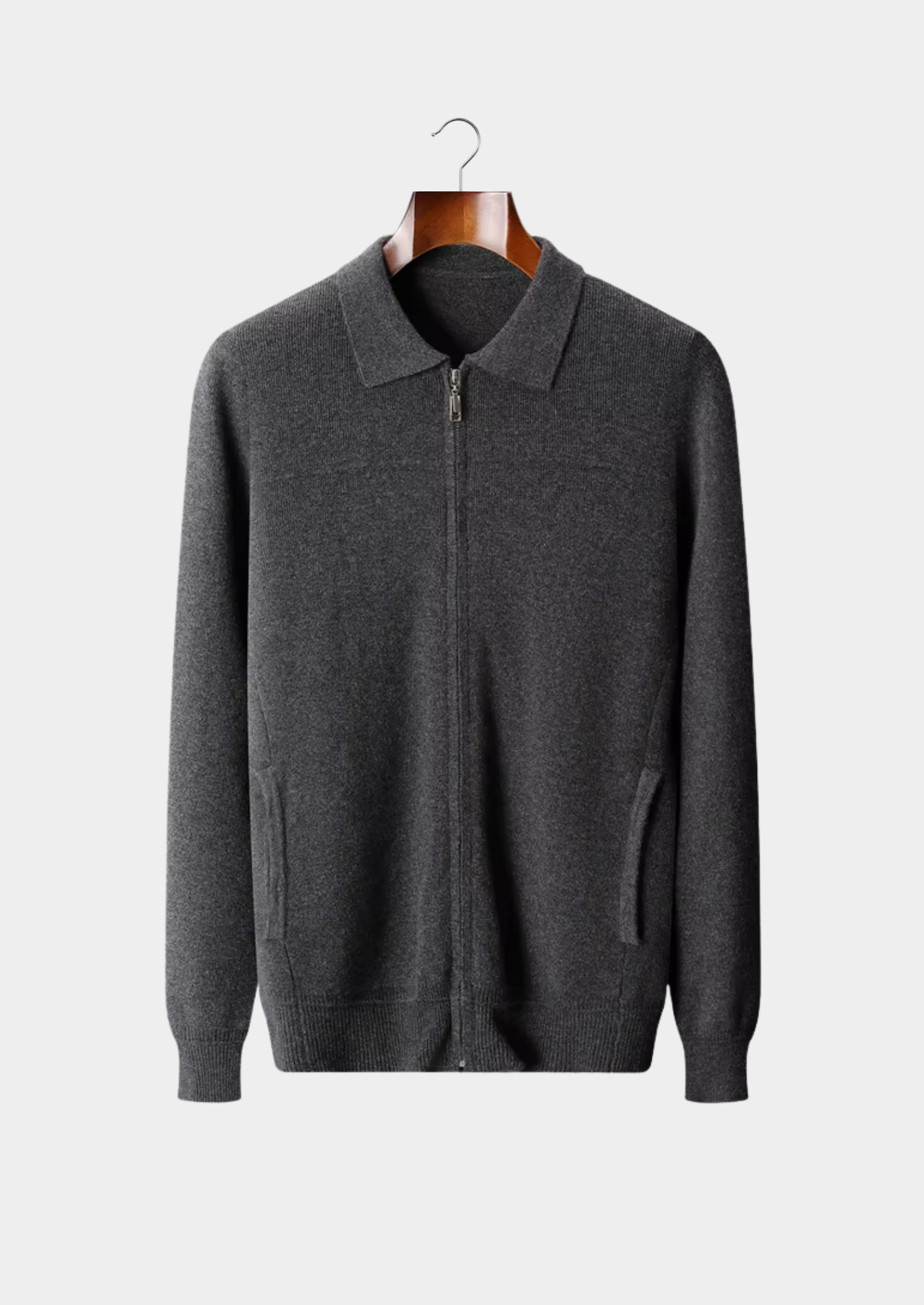 SIGNATURE MERIFIELD™ RIBBED POLO CARDIGAN