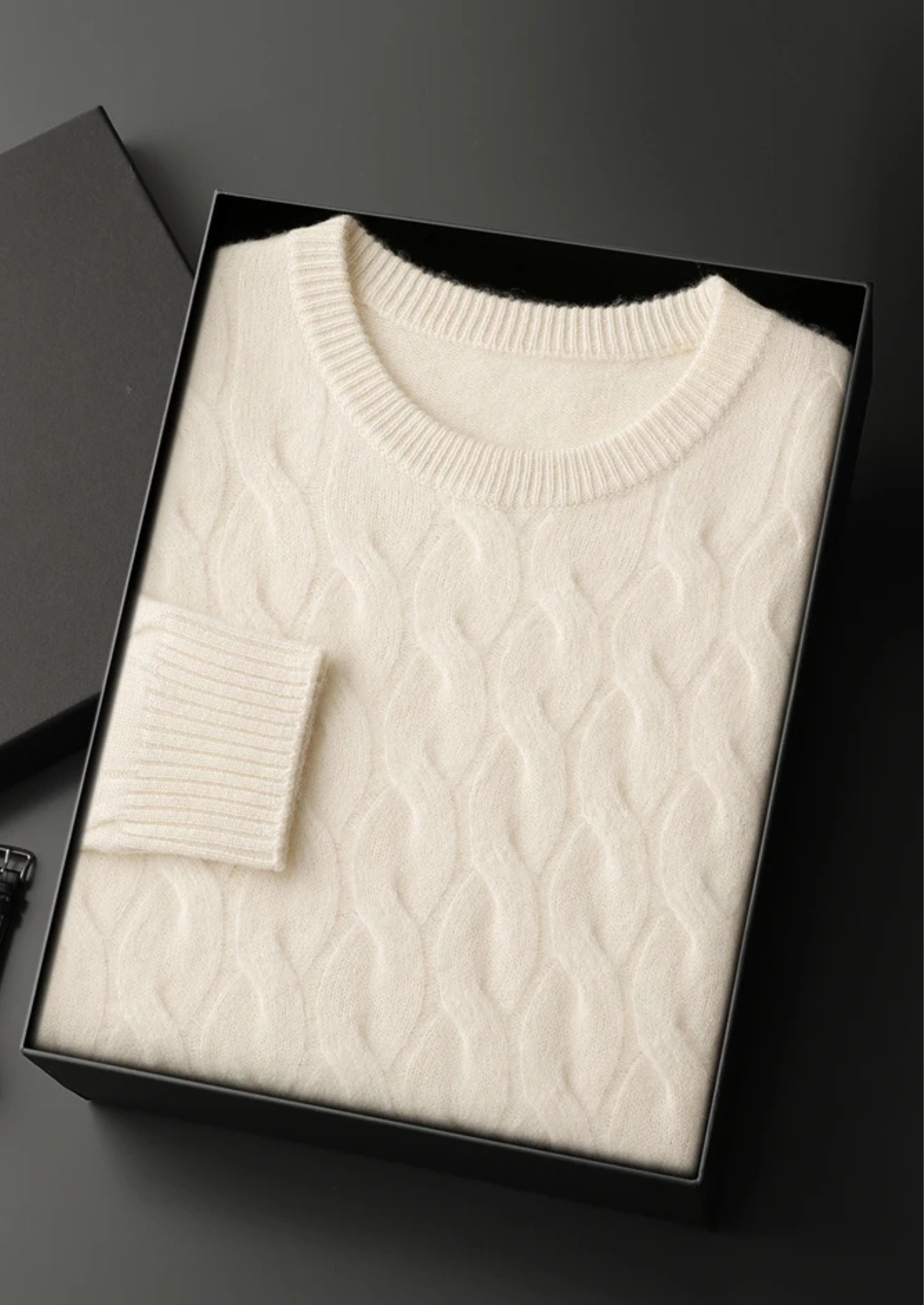 MAISON CASHCRAFT™ CABLE CREWNECK