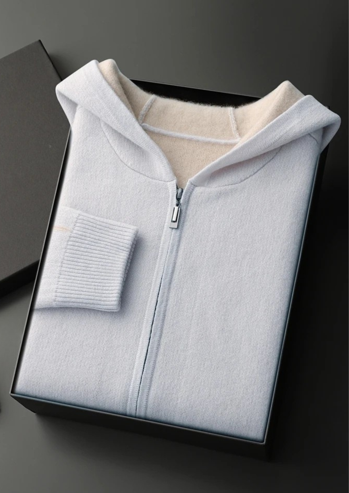 MAISON CASHCRAFT™ TWO -TONE ZIPPER HOODIE