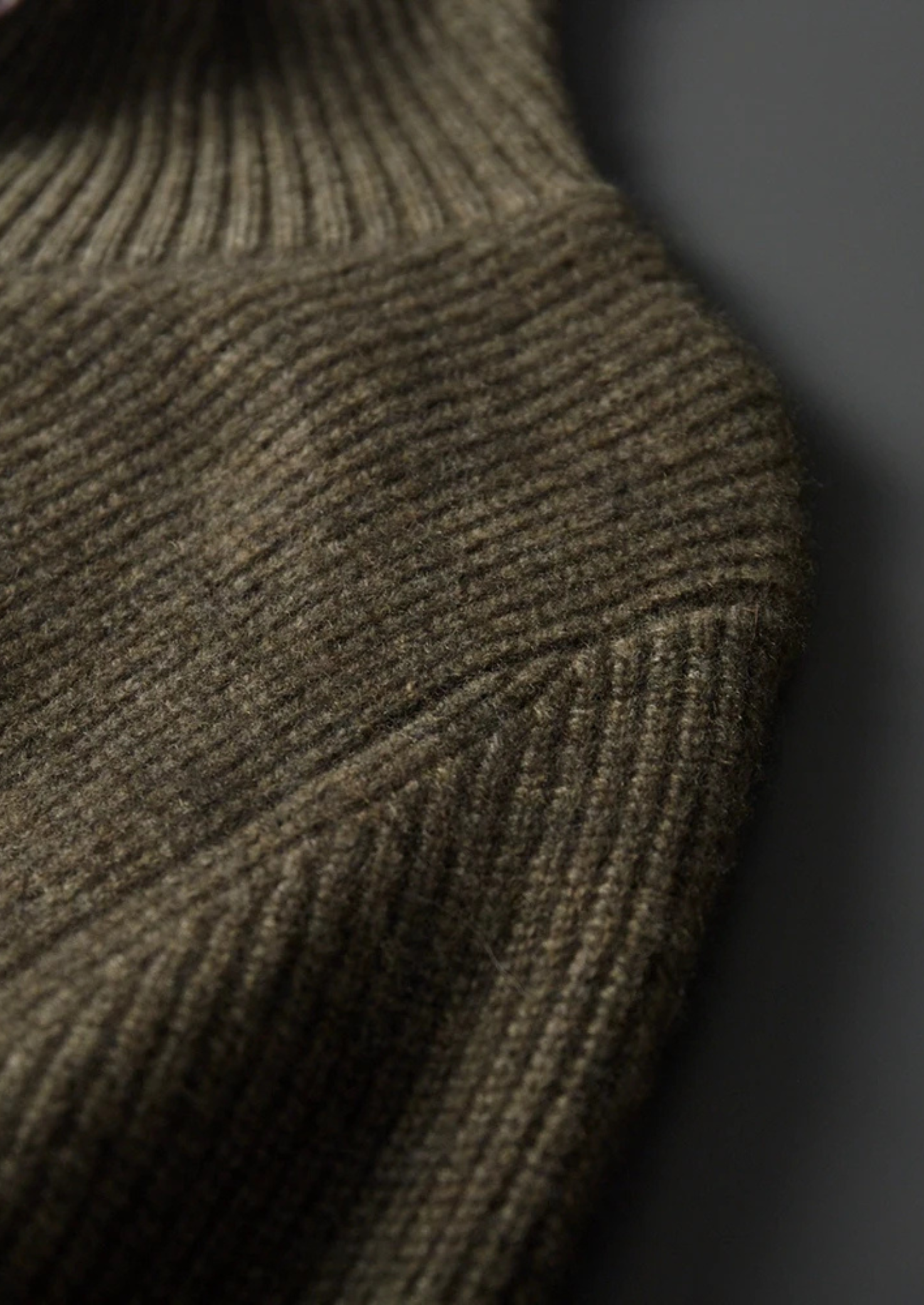 MAISON CASHCRAFT™ RIBBED HIGH COLLAR CARDIGAN