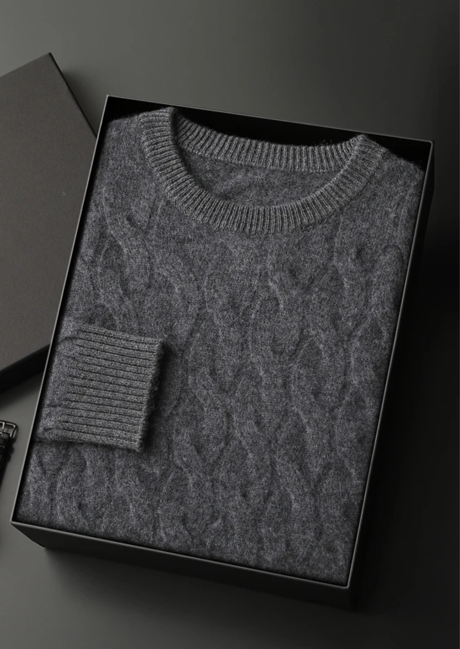 MAISON CASHCRAFT™ CABLE CREWNECK