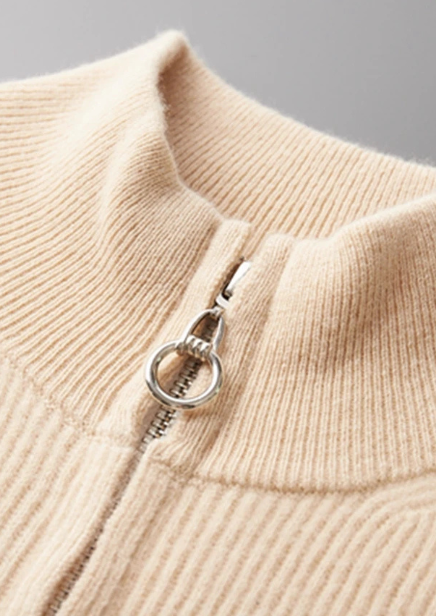 SIGNATURE MERIFIELD™ RIBBED ZIP CARDIGAN