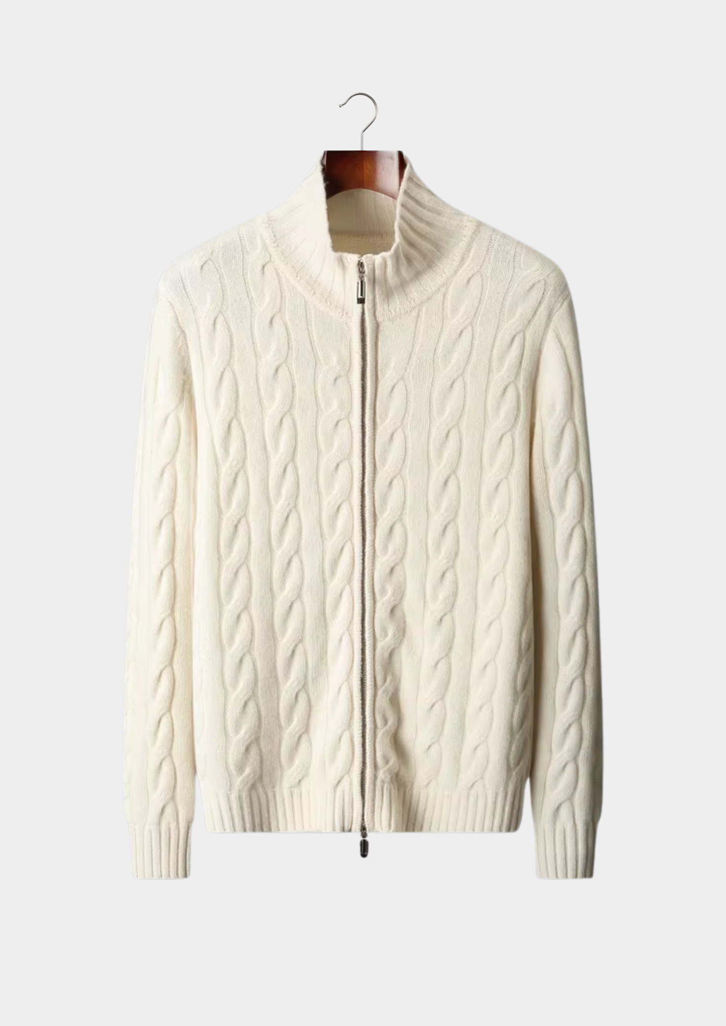 SIGNATURE MERIFIELD™ DUAL-ZIP CABLE CARDIGAN