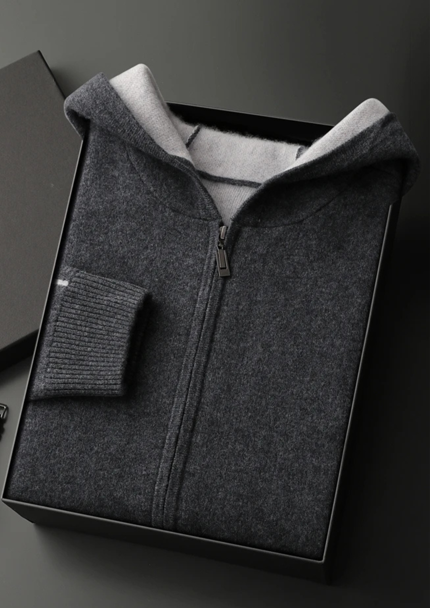 MAISON CASHCRAFT™ TWO -TONE ZIPPER HOODIE