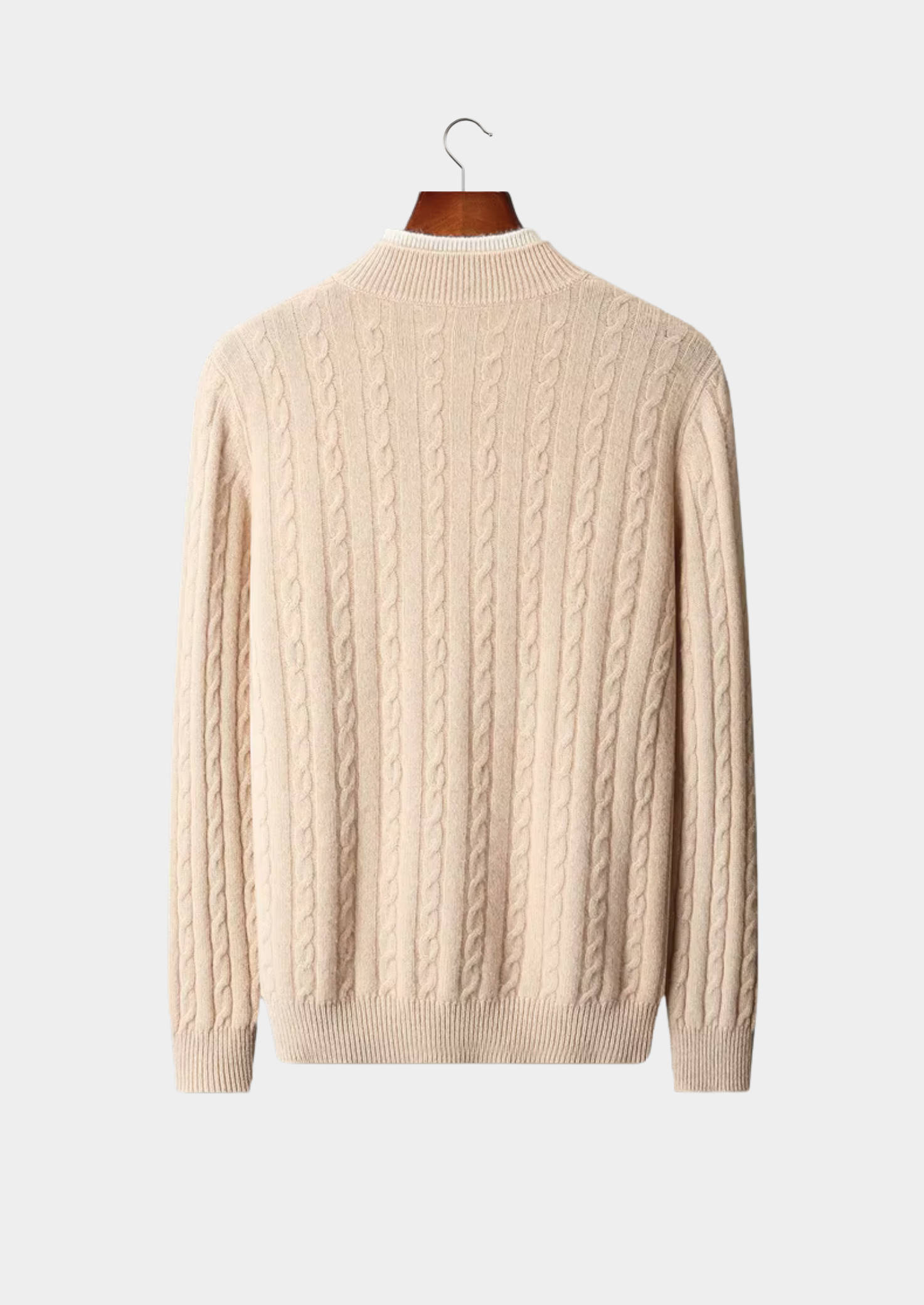 SIGNATURE MERIFIELD™ CABLE KNIT HENLEY SWEATER