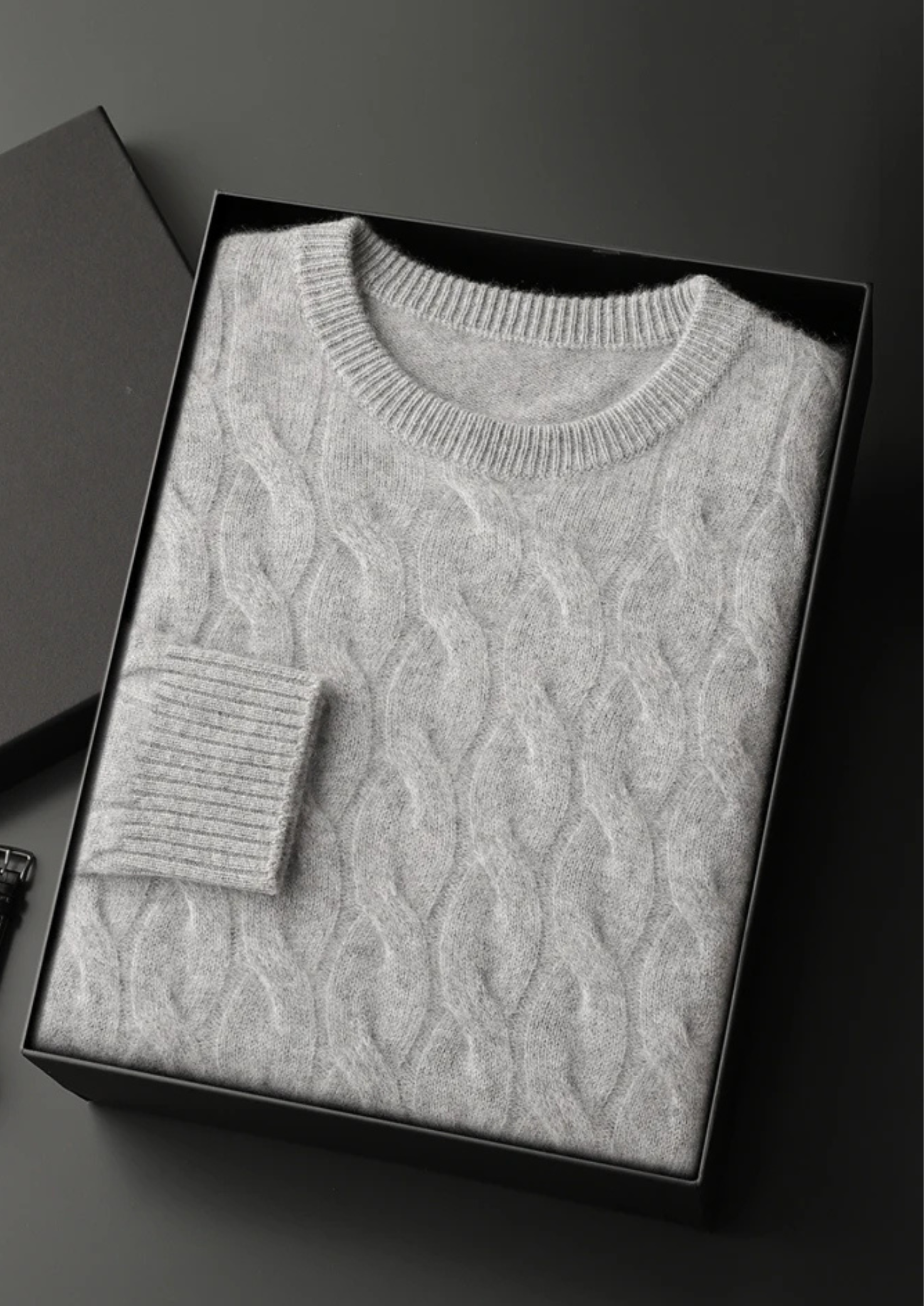 MAISON CASHCRAFT™ CABLE CREWNECK