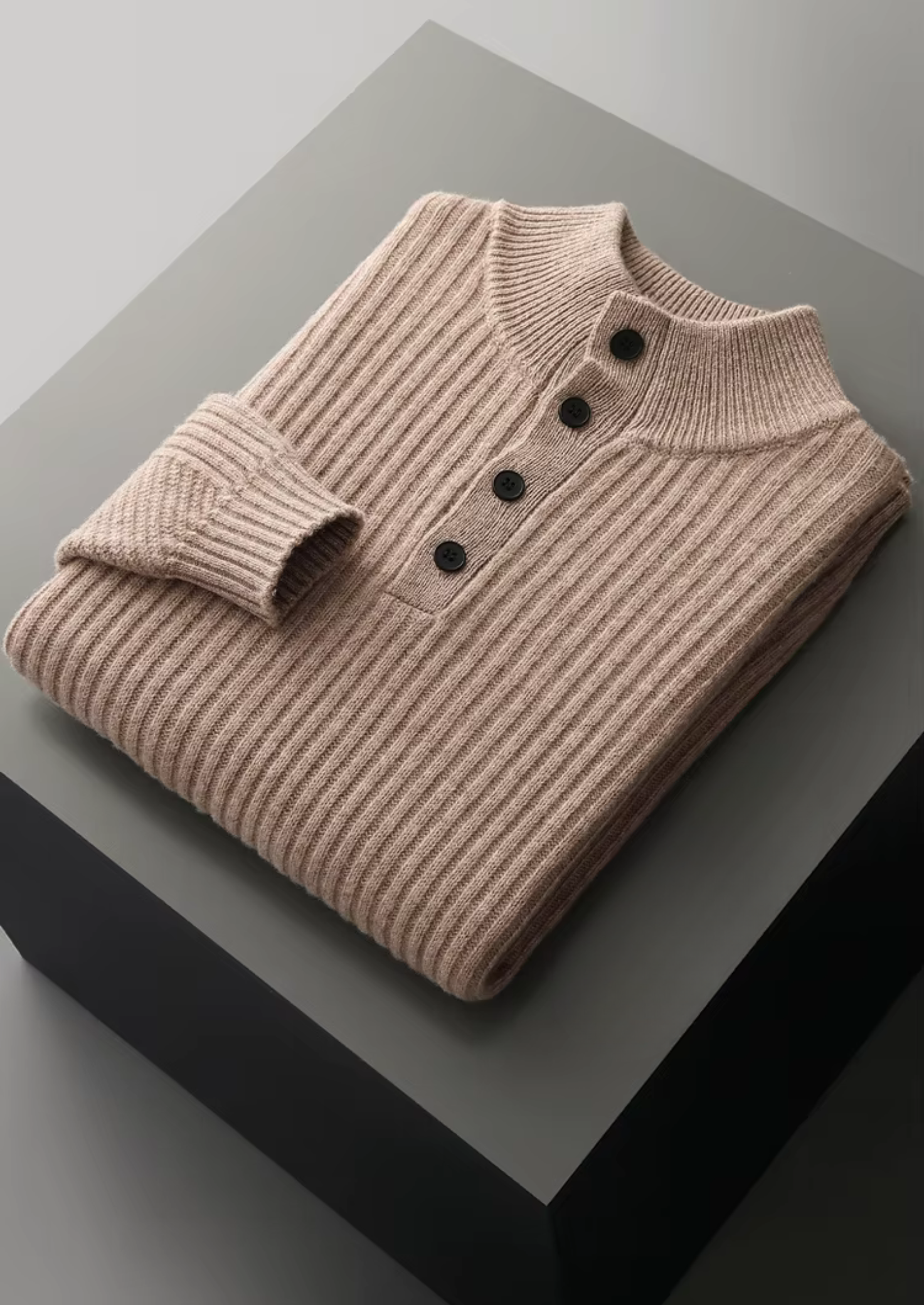 SIGNATURE MERIFIELD™ RIBBED HENLEY SWEATER