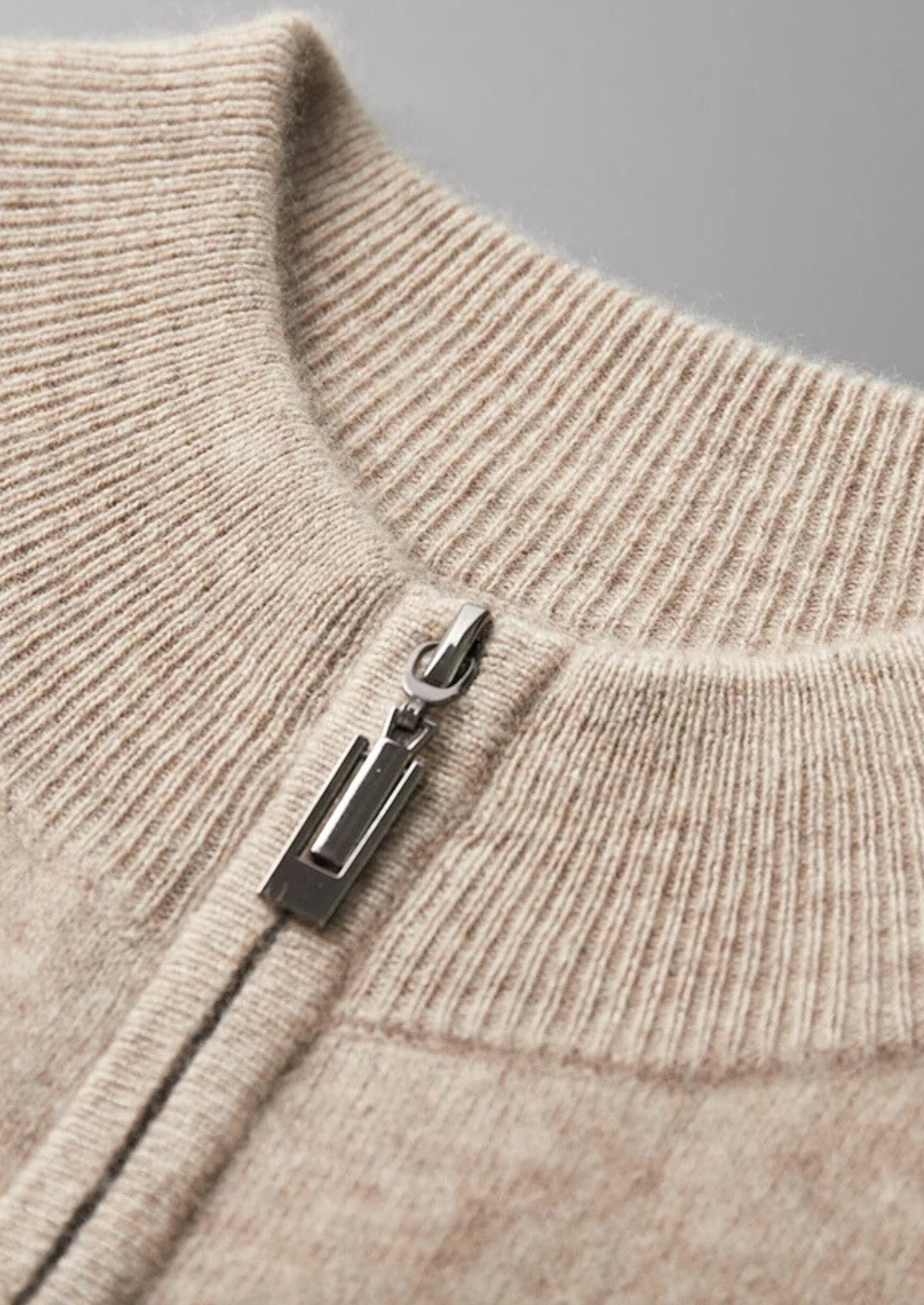 MAISON CASHCRAFT™ TWO TONE ZIP CARDIGAN
