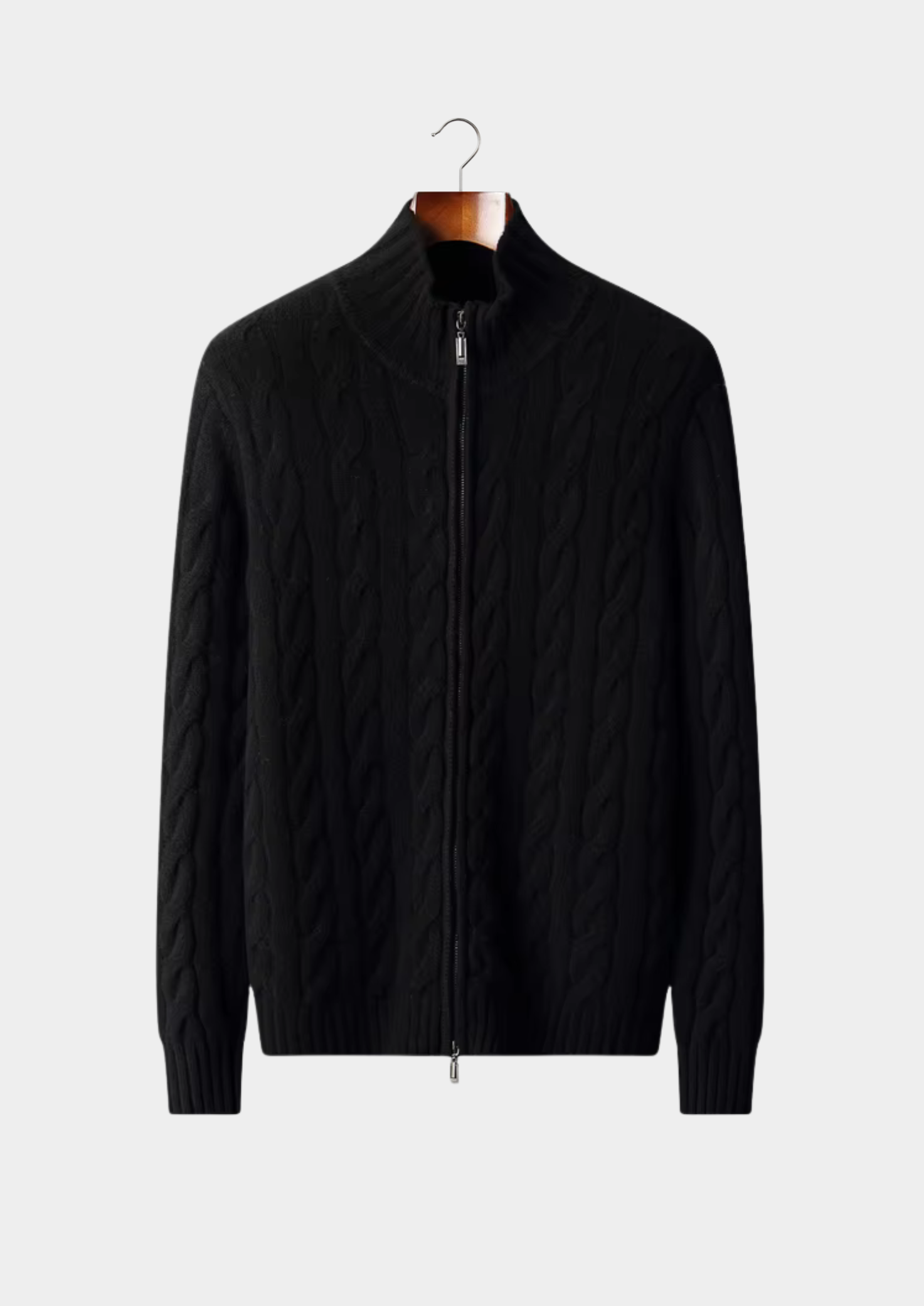 SIGNATURE MERIFIELD™ DUAL-ZIP CABLE CARDIGAN