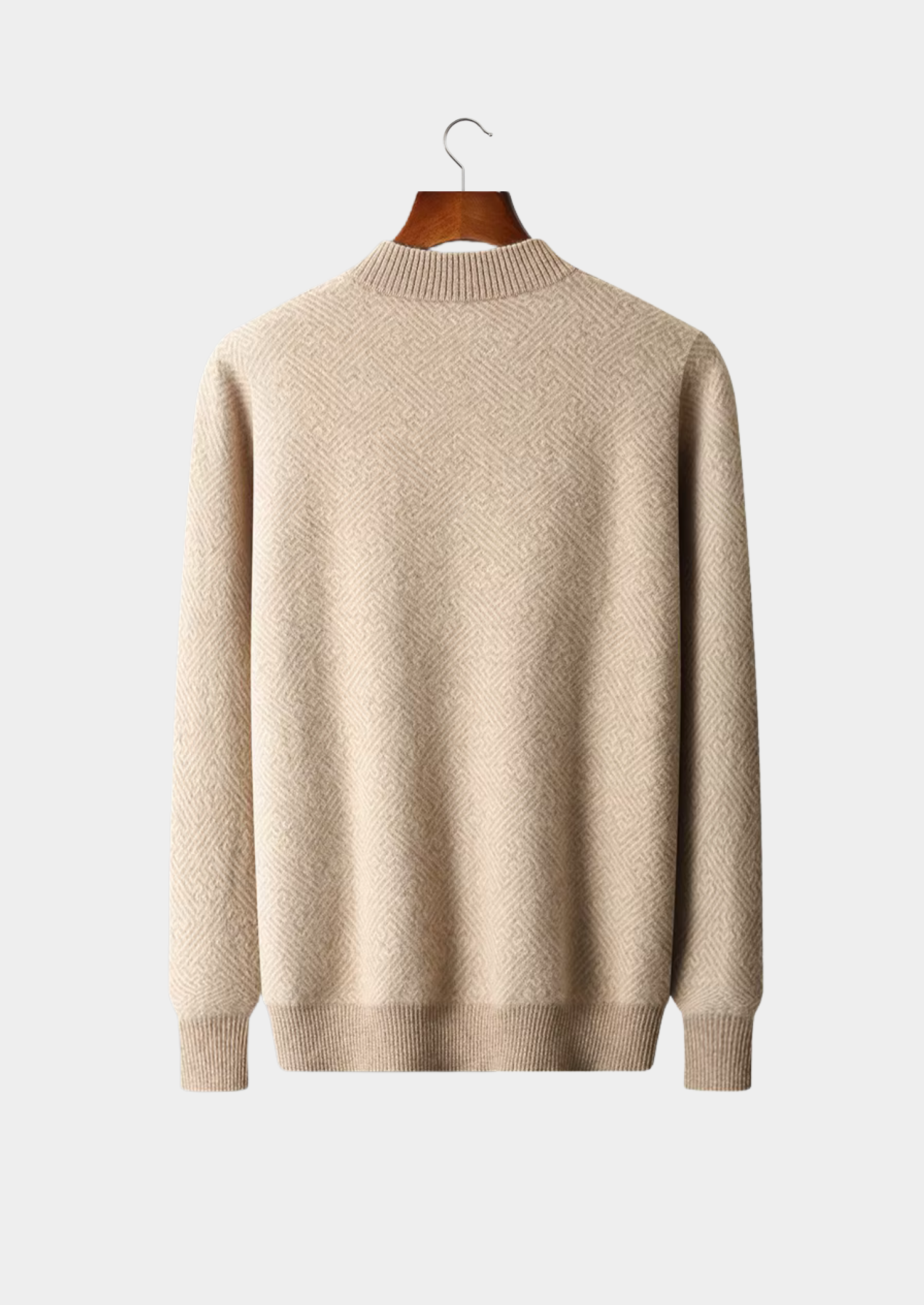 MAISON CASHCRAFT™ PATTERNED HALF-ZIP SWEATER