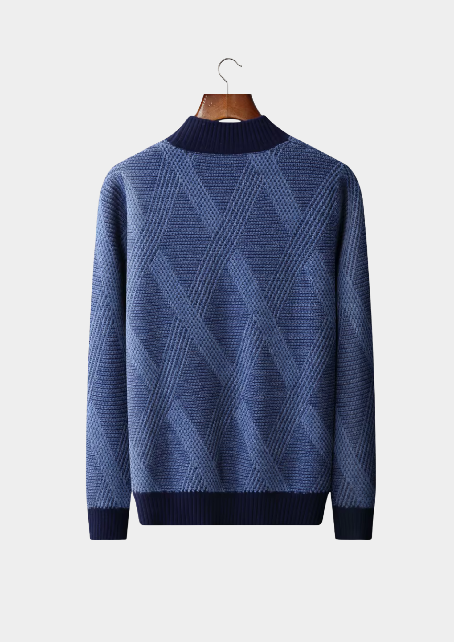 SIGNATURE MERIFIELD™ TWO TONE PATTERNED MOCKNECK