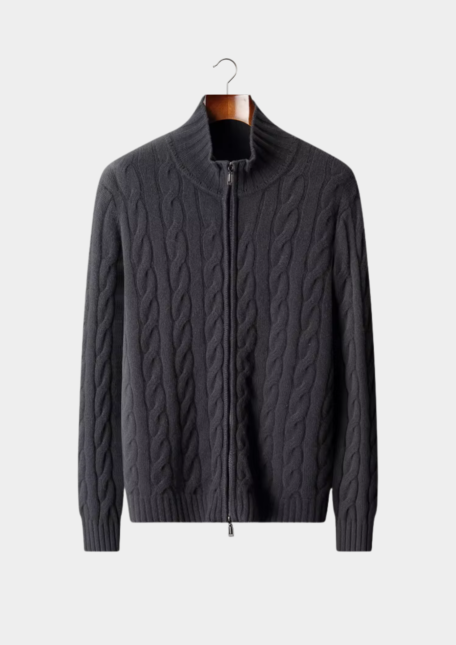 SIGNATURE MERIFIELD™ DUAL-ZIP CABLE CARDIGAN