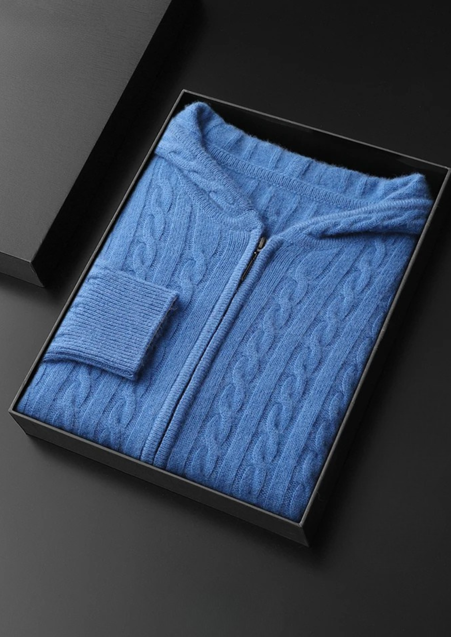 MAISON CASHCRAFT™ CABLE KNIT ZIPPER HOODIE
