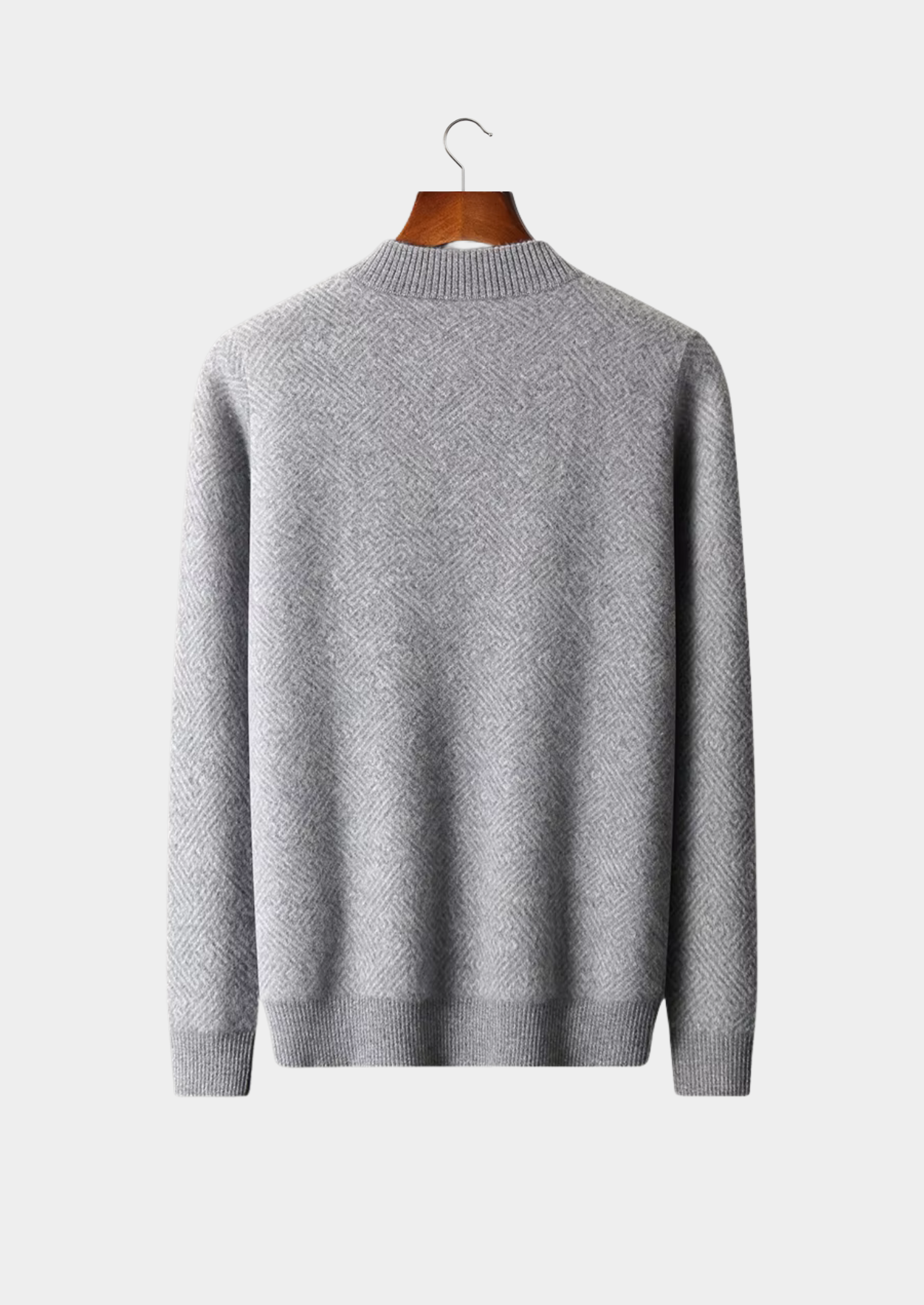 MAISON CASHCRAFT™ PATTERNED HALF-ZIP SWEATER