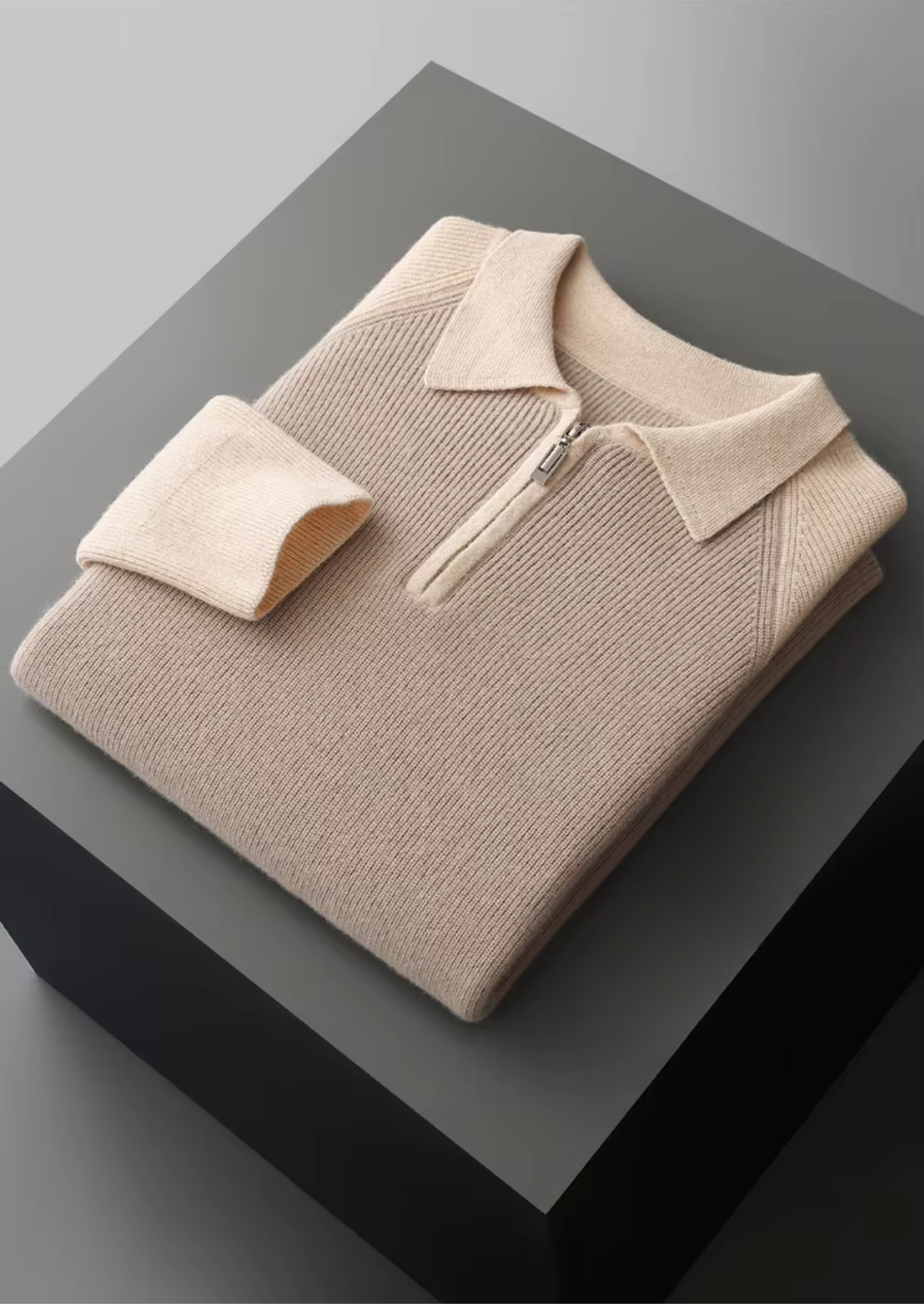 SIGNATURE MERIFIELD™ TWO TONE ZIPPER SWEATER POLO