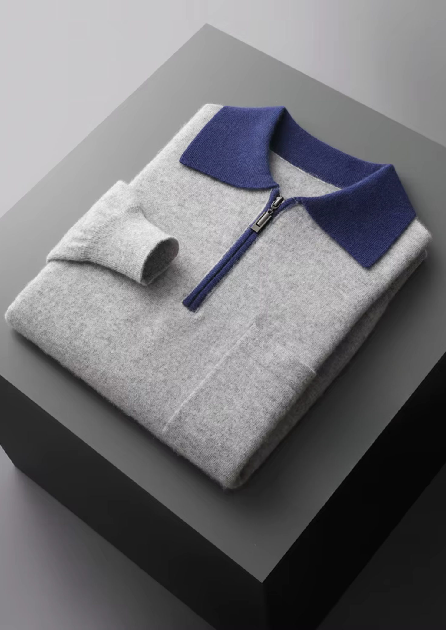 MAISON CASHCRAFT™ TWO TONE ZIPPER POLO