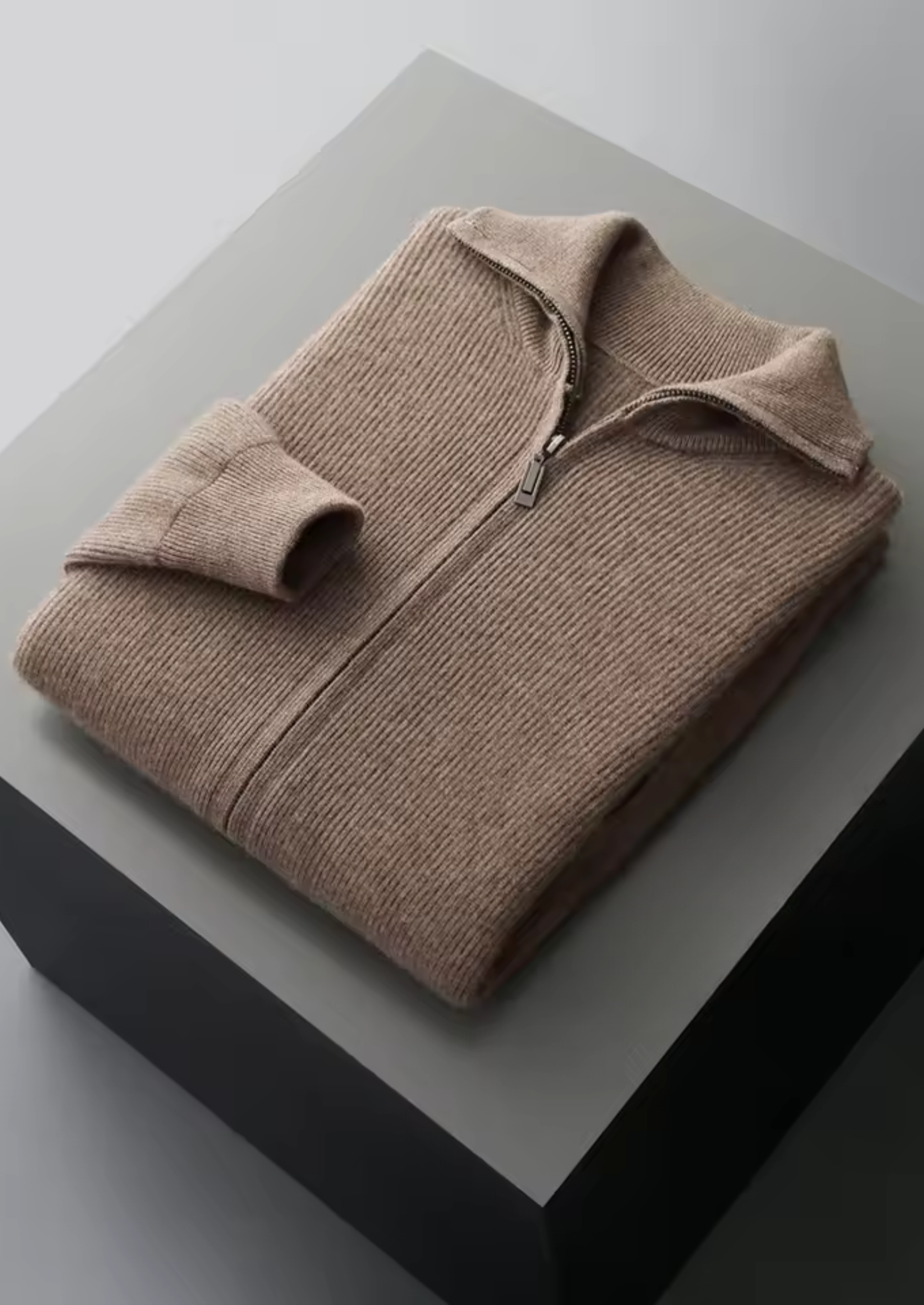 SIGNATURE MERIFIELD™ RIBBED ZIPPER CARDIGAN