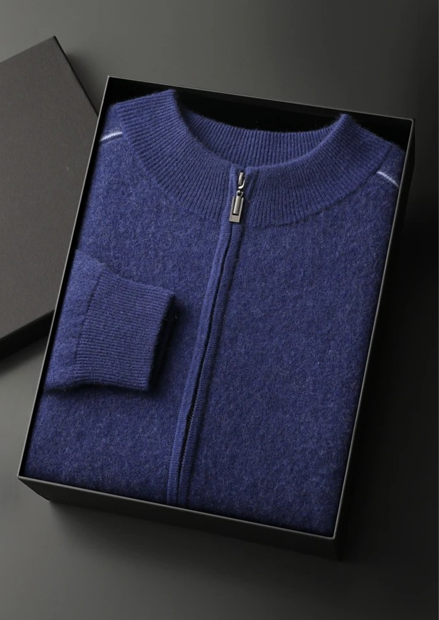 MAISON CASHCRAFT™ TWO TONE ZIP CARDIGAN