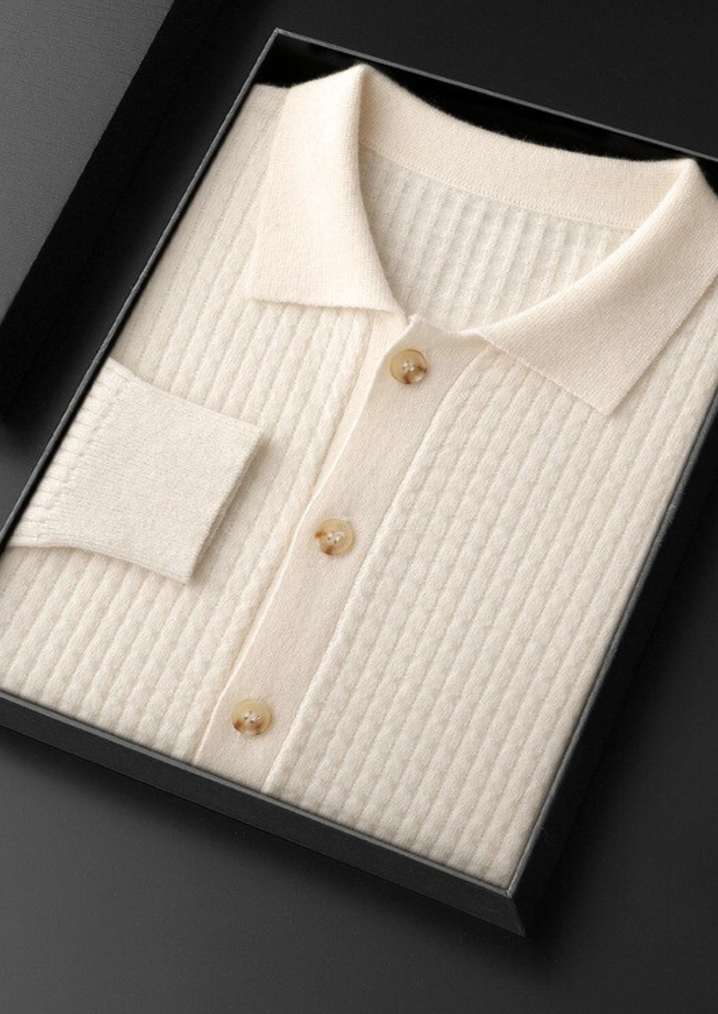 HERITAGE VELWICK™ IVORY TEXTURED BUTTON CARDIGAN