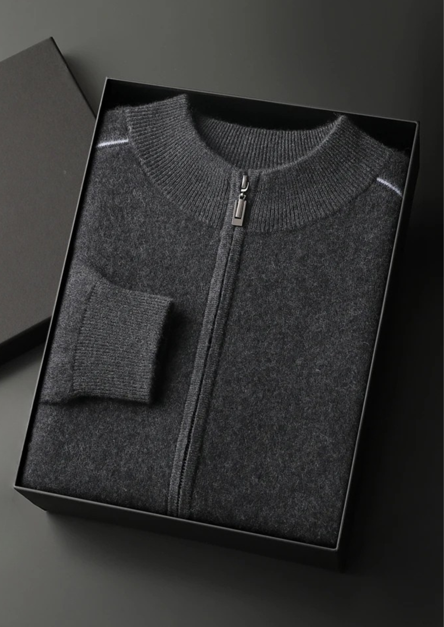MAISON CASHCRAFT™ TWO TONE ZIP CARDIGAN