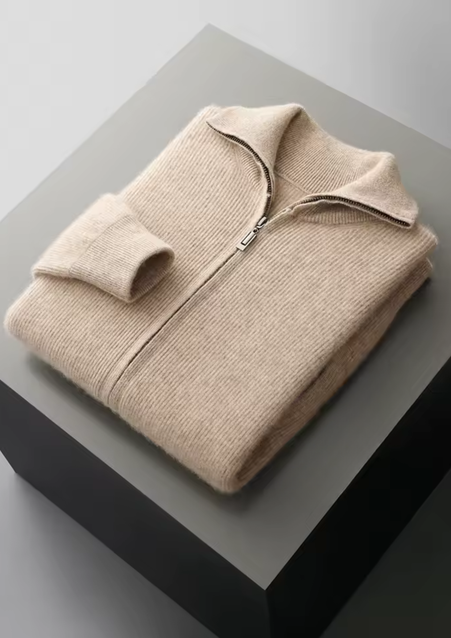 SIGNATURE MERIFIELD™ RIBBED ZIPPER CARDIGAN