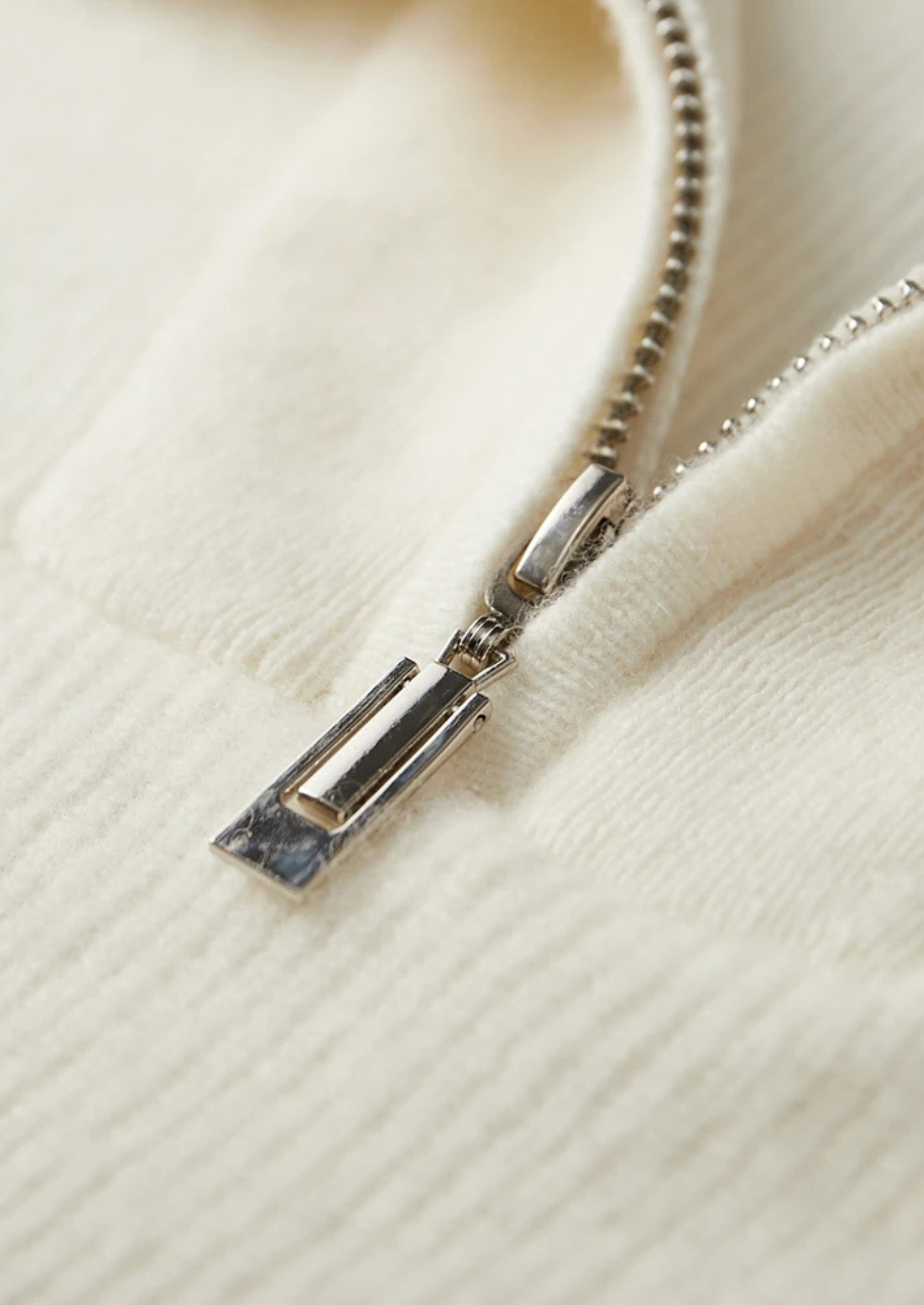 MAISON CASHCRAFT™ RIBBED HALF-ZIP SWEATER