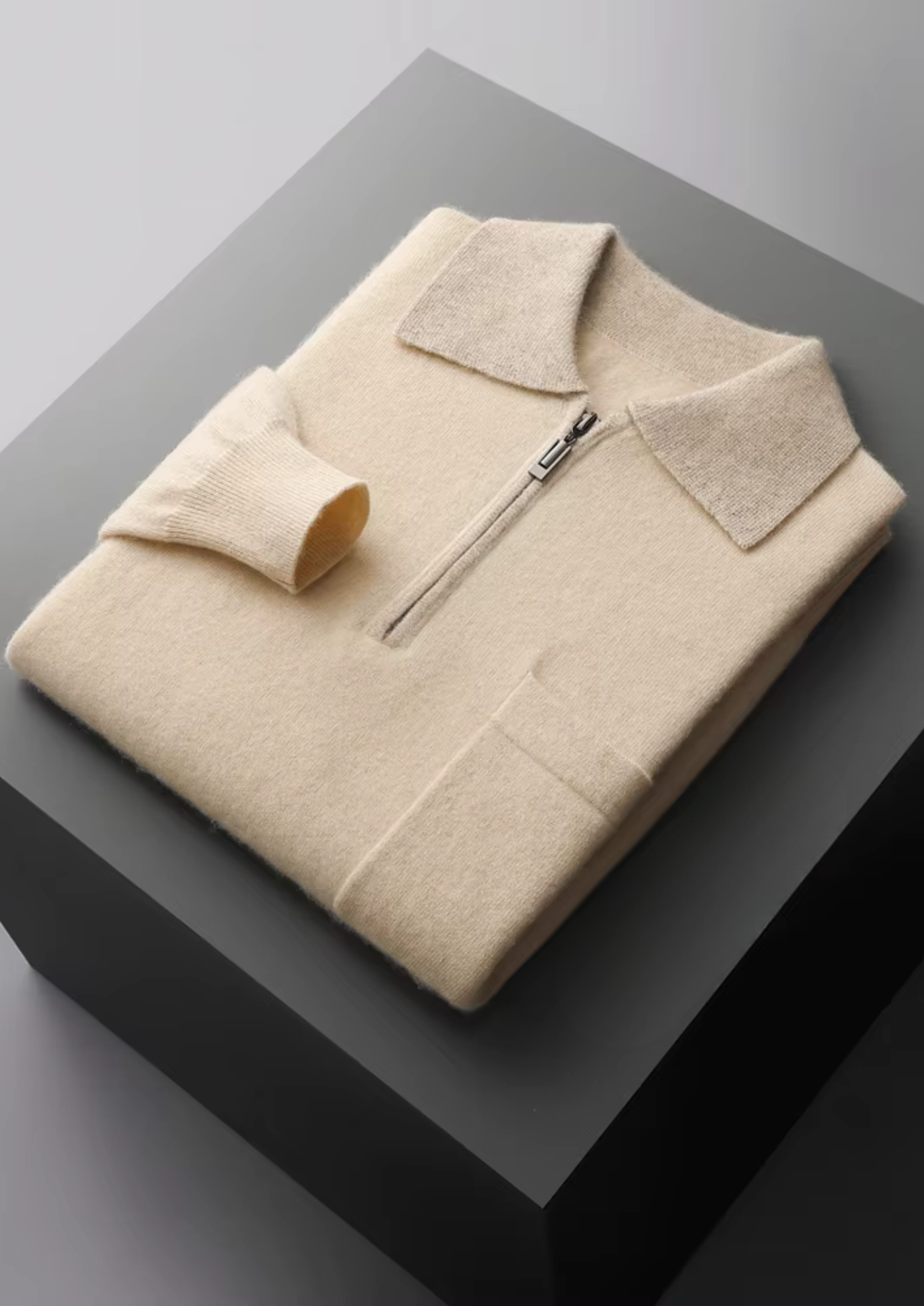 MAISON CASHCRAFT™ TWO TONE ZIPPER POLO