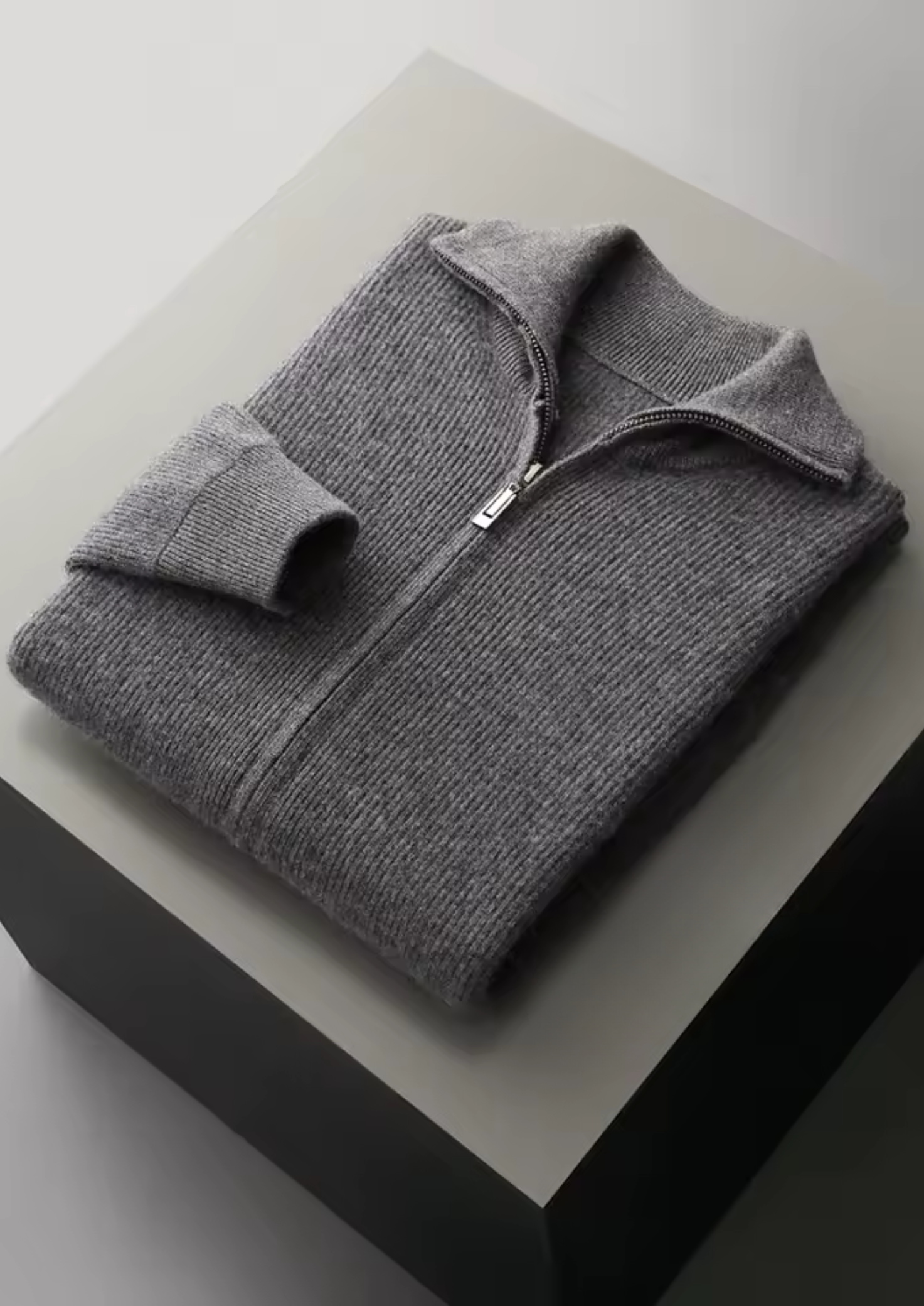 SIGNATURE MERIFIELD™ RIBBED ZIPPER CARDIGAN