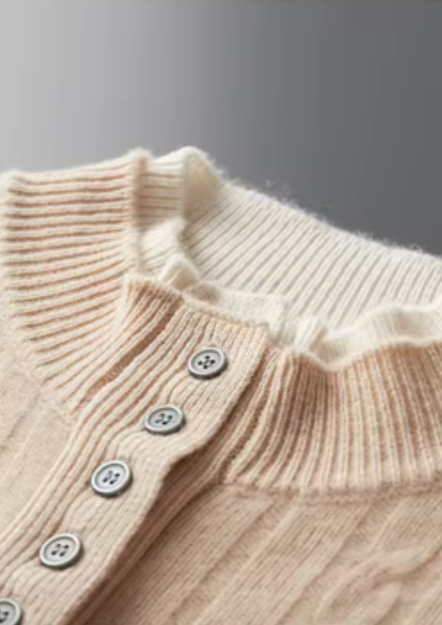 SIGNATURE MERIFIELD™ CABLE KNIT HENLEY SWEATER