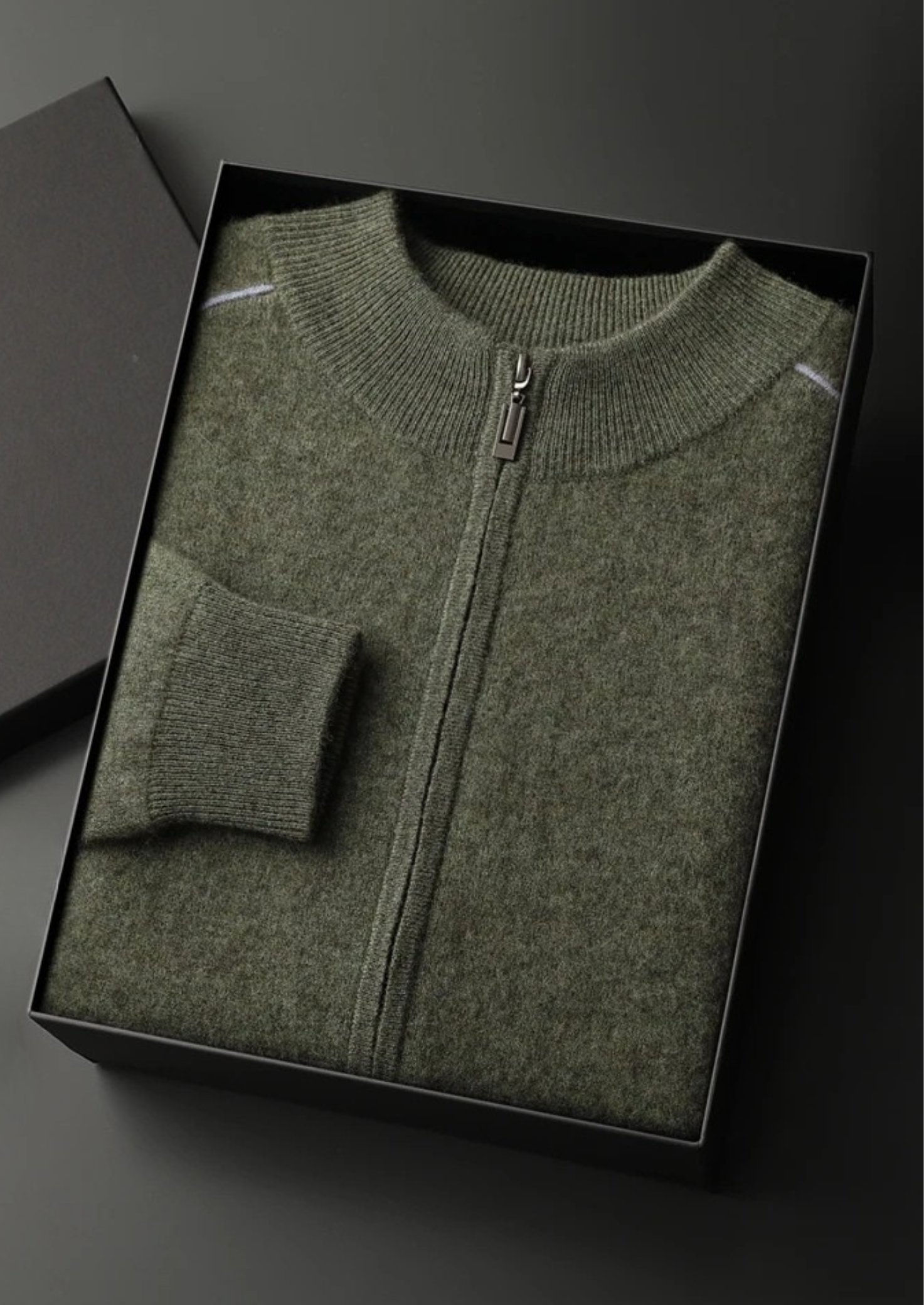 MAISON CASHCRAFT™ TWO TONE ZIP CARDIGAN