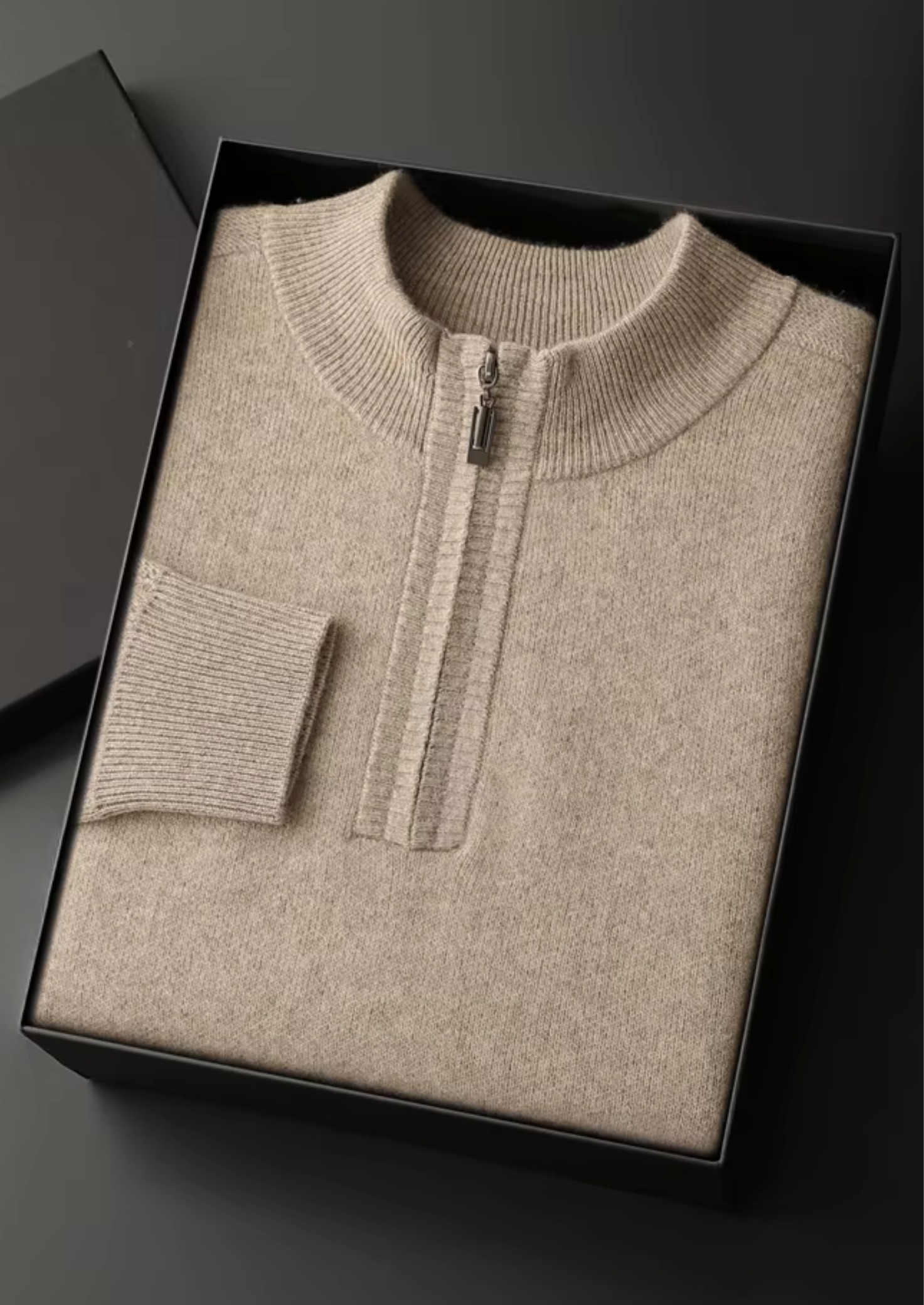 MAISON CASHCRAFT™ ESSENTIAL HALF-ZIP SWEATER