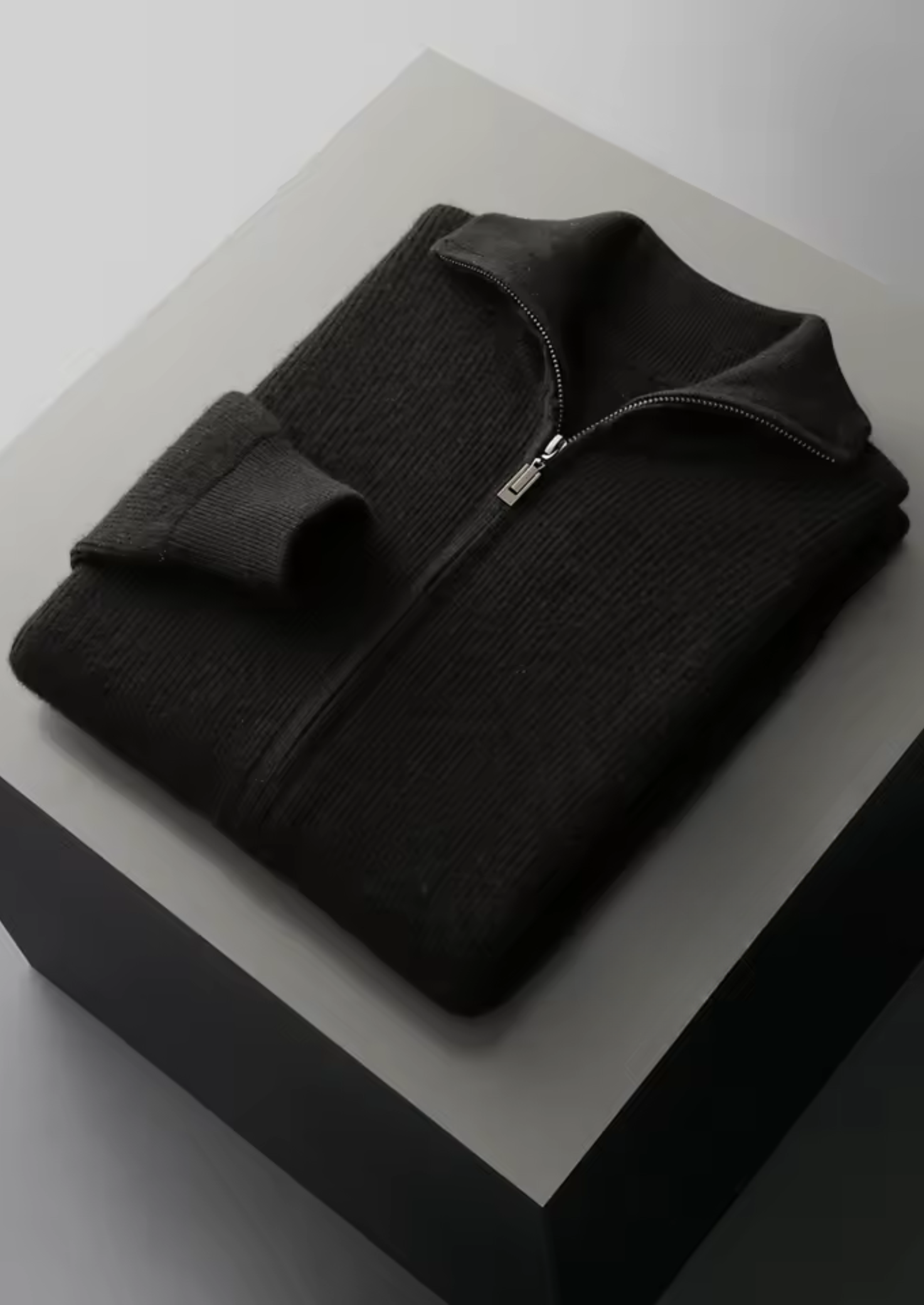 SIGNATURE MERIFIELD™ RIBBED ZIPPER CARDIGAN