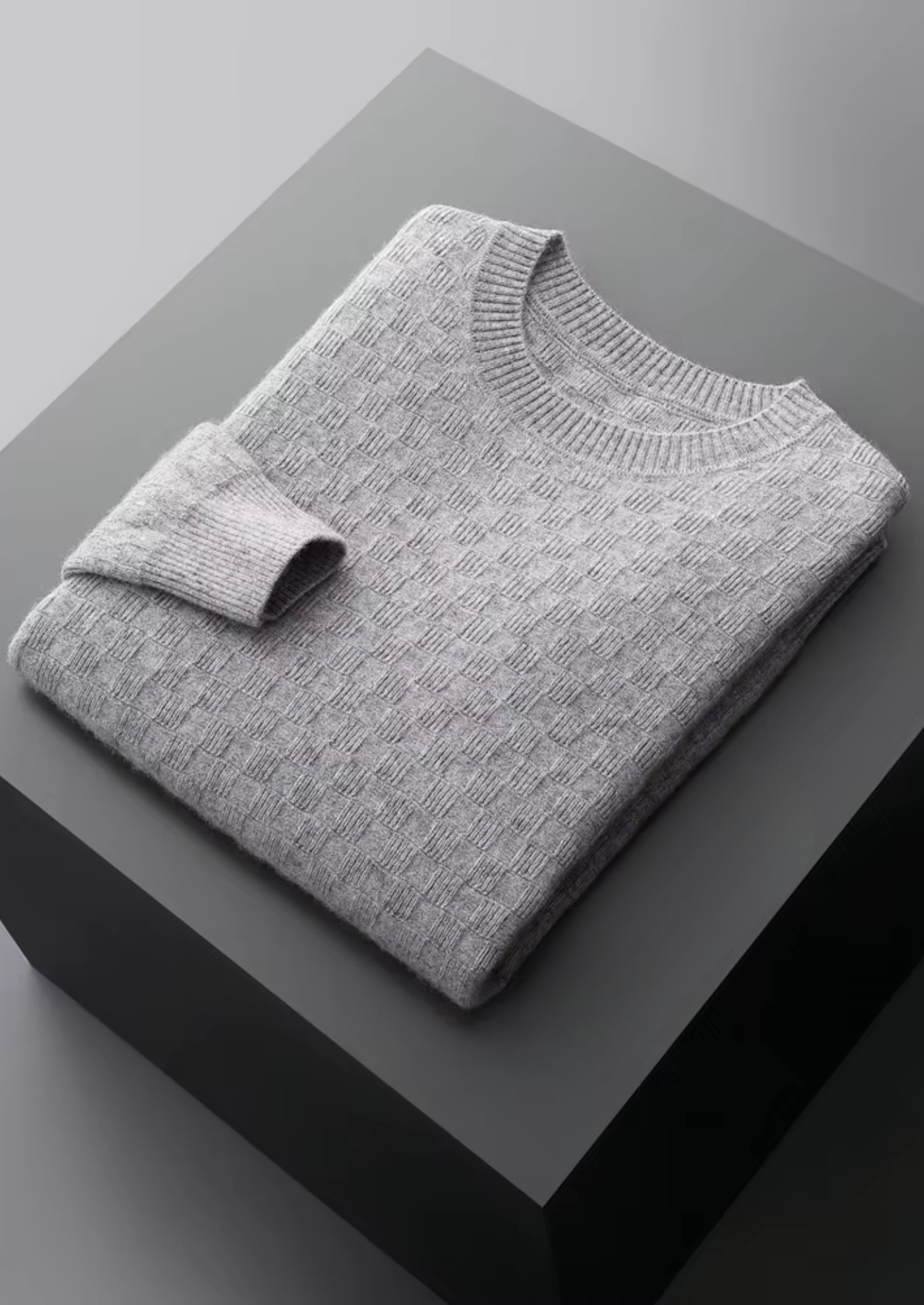 MAISON CASHCRAFT™ TEXTURED CREWNECK