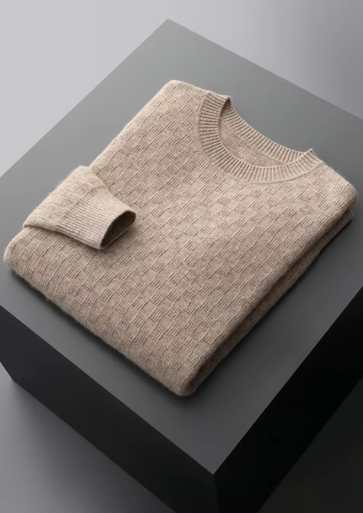 MAISON CASHCRAFT™ TEXTURED CREWNECK