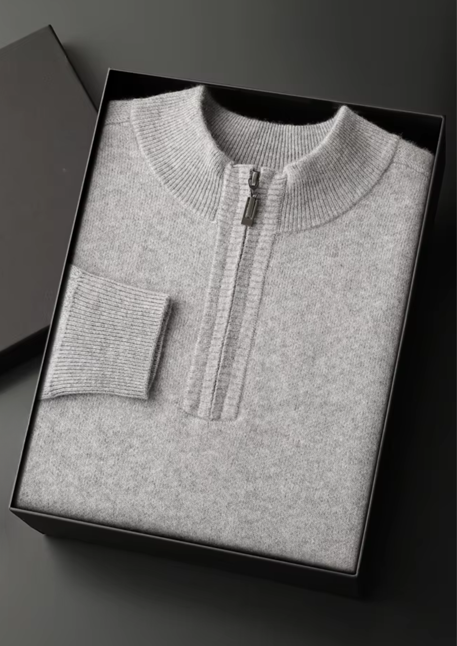 MAISON CASHCRAFT™ ESSENTIAL HALF-ZIP SWEATER