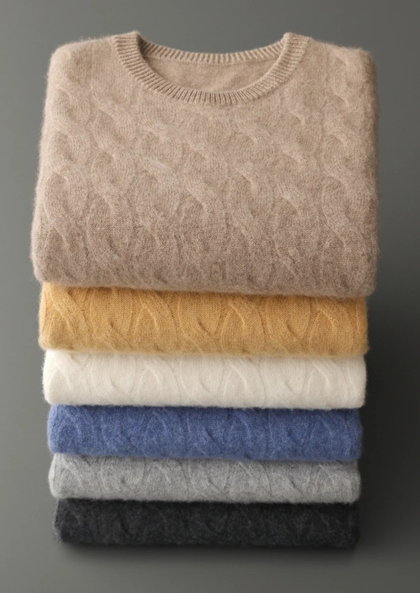 MAISON CASHCRAFT™ CABLE CREWNECK