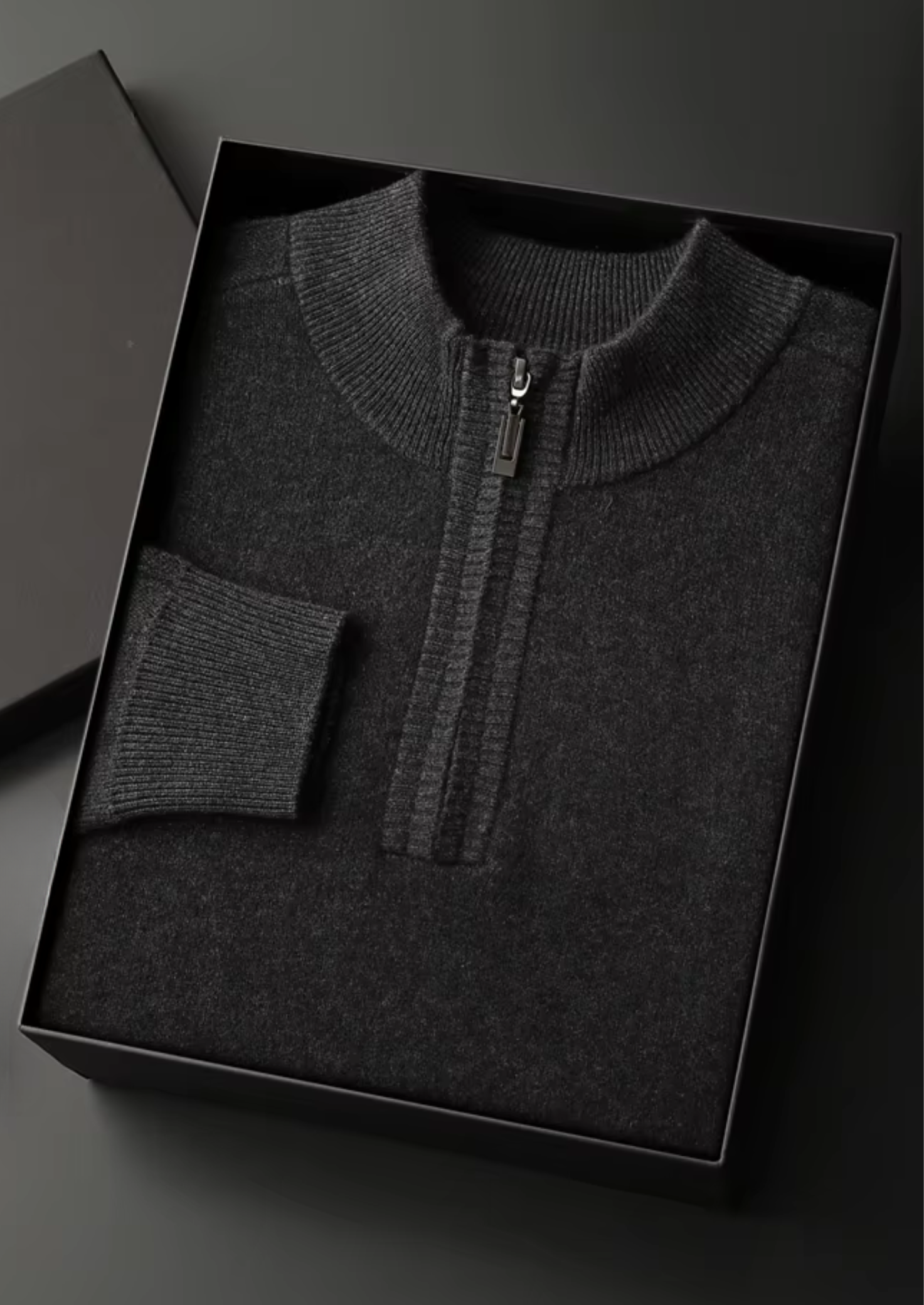 MAISON CASHCRAFT™ ESSENTIAL HALF-ZIP SWEATER
