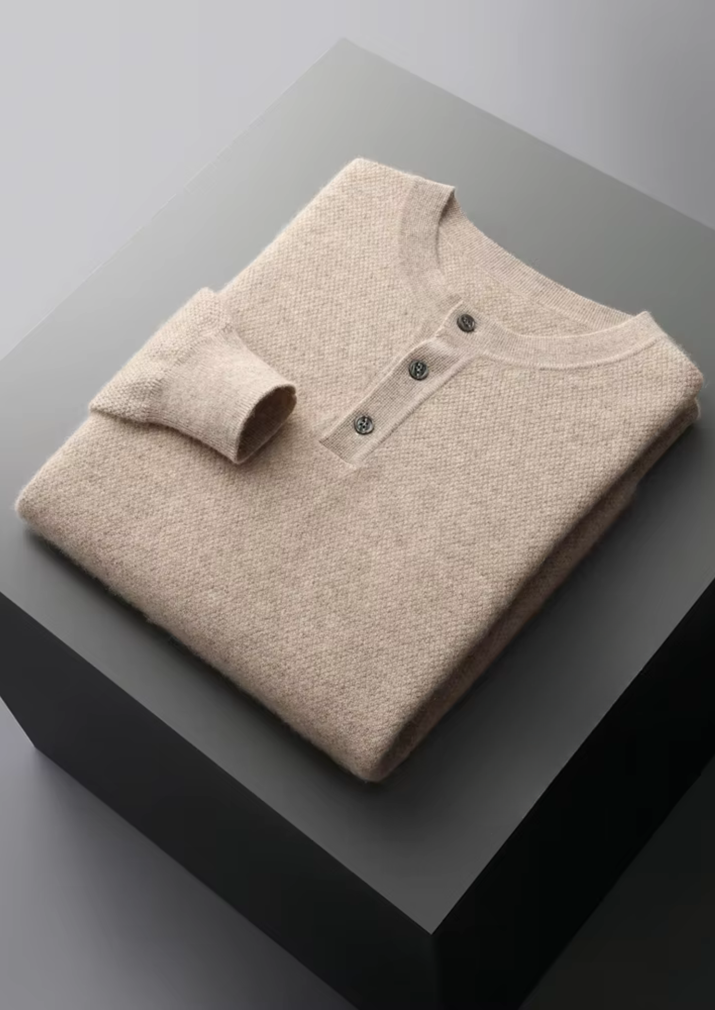 MAISON CASHCRAFT™ CLASSIC HENLEY SWEATER