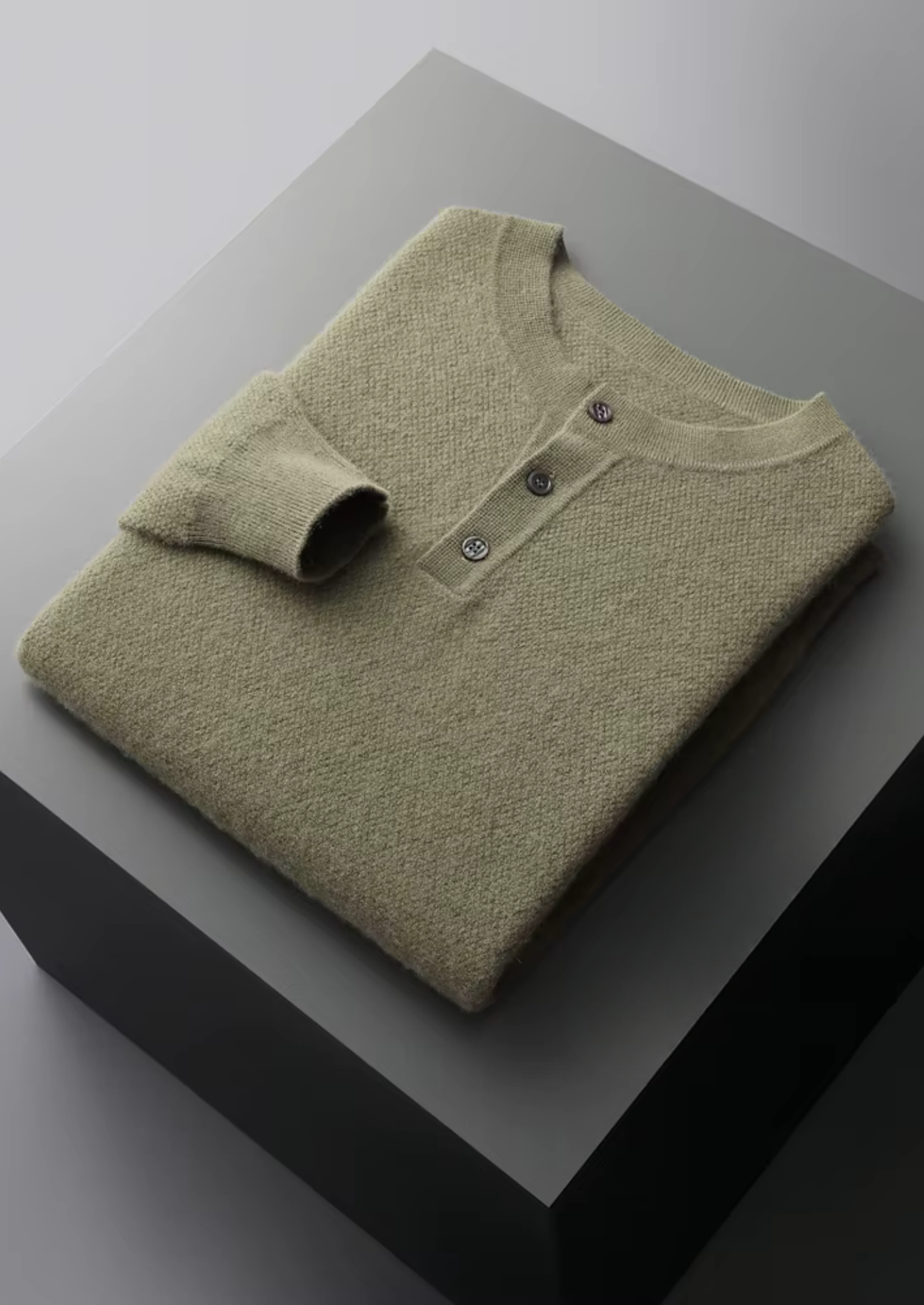 MAISON CASHCRAFT™ CLASSIC HENLEY SWEATER