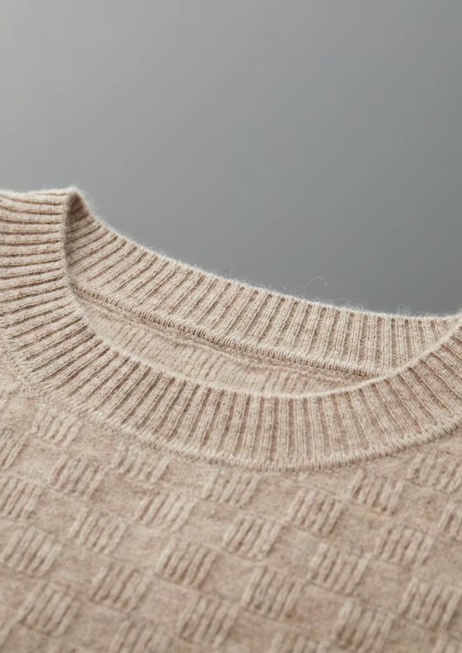 MAISON CASHCRAFT™ TEXTURED CREWNECK