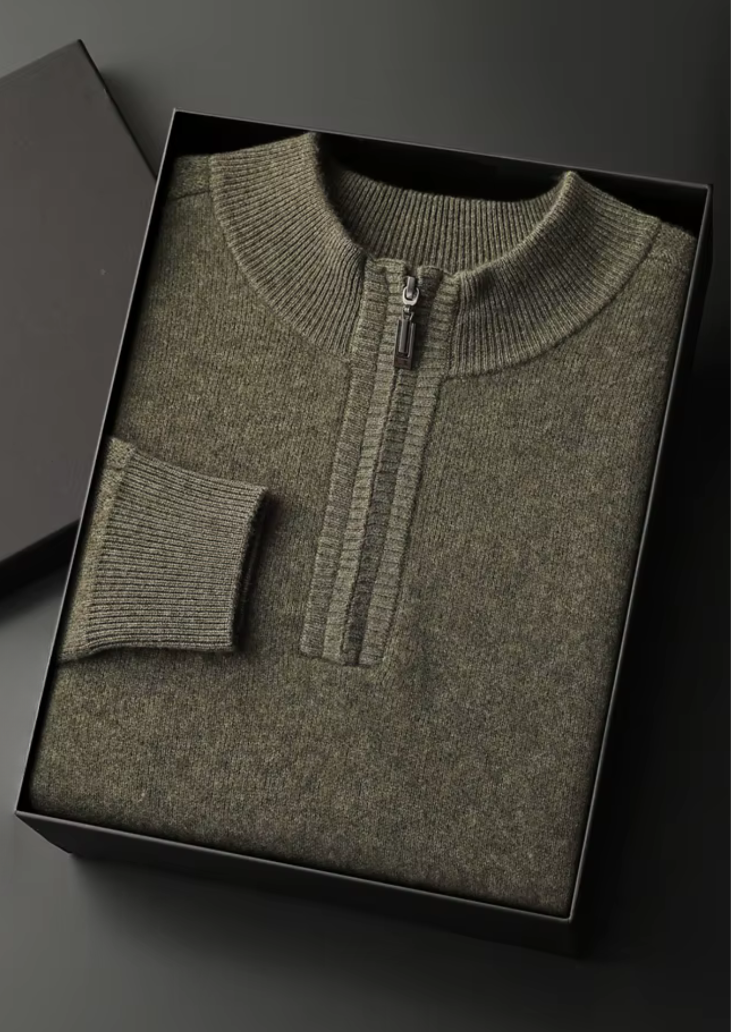 MAISON CASHCRAFT™ ESSENTIAL HALF-ZIP SWEATER