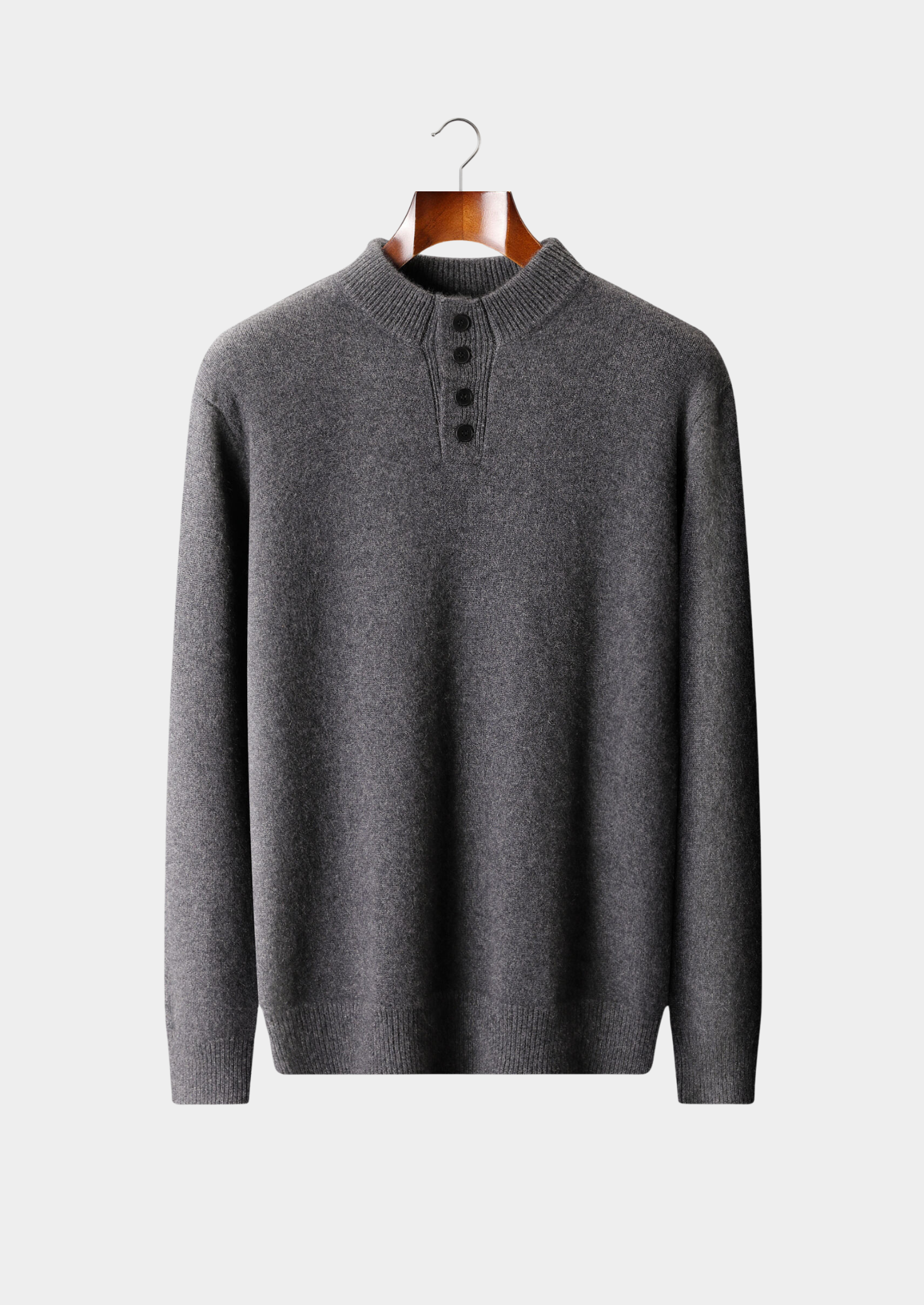 HERITAGE VELWICK™ DARK GRAY BUTTON SWEATER