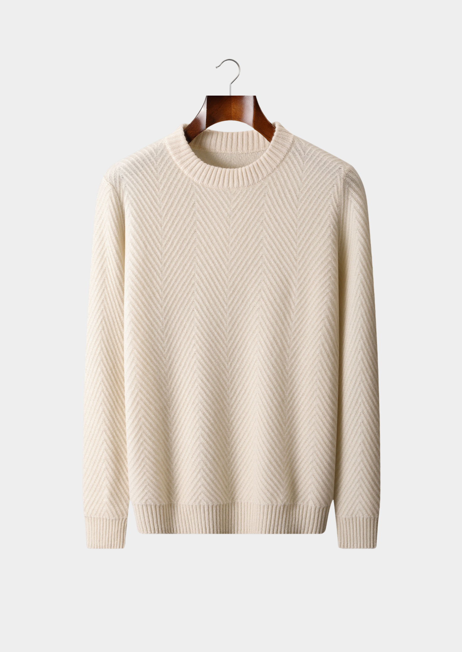 HERITAGE VELWICK™ IVORY HERRINGBONE CREWNECK